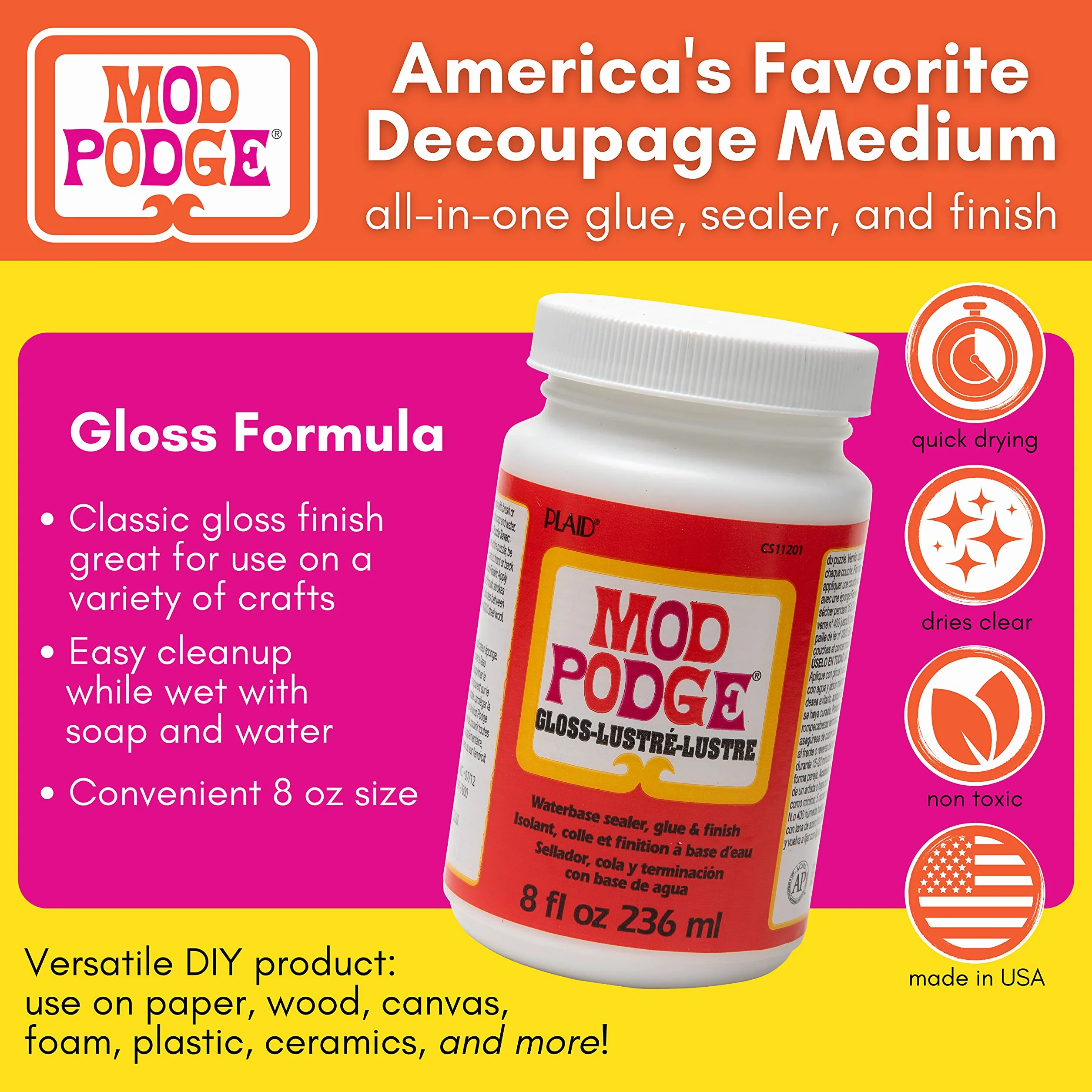 MOD Podge Gloss-Lustre Finitura-8 Once