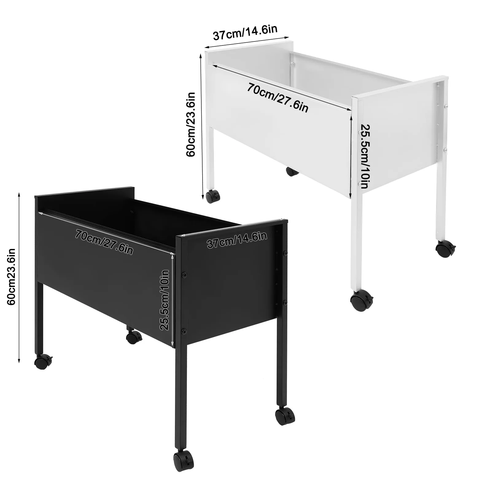 Armadietto arrotolabile con ruote, carrello portadocumenti arrotolabile per cartelle sospese, capacità di carico 30 kg, per uffici, sale conferenze, studio, appartamenti, argento, 70 x 37 x 60 cm