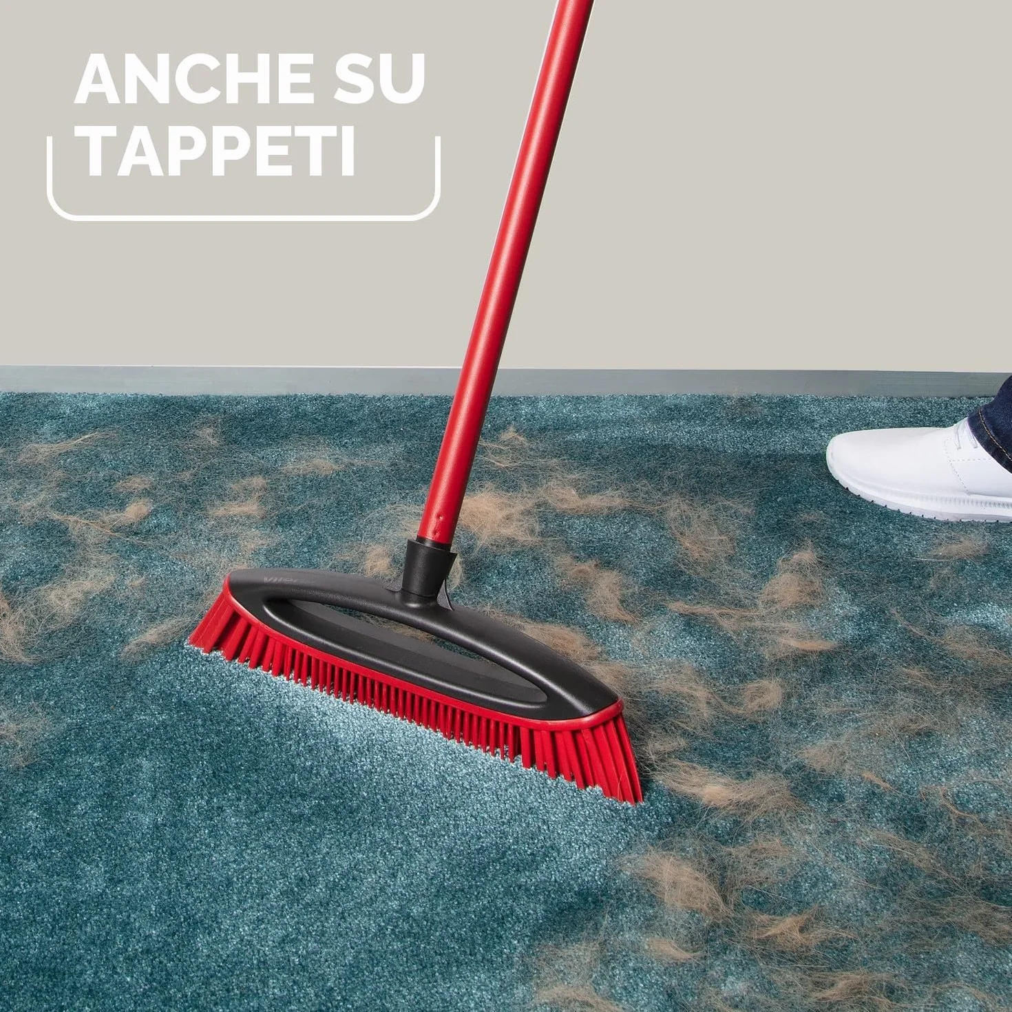 Vileda Pet Pro Always Clean scopa in gomma per peli animali domestici tutti i pavimenti