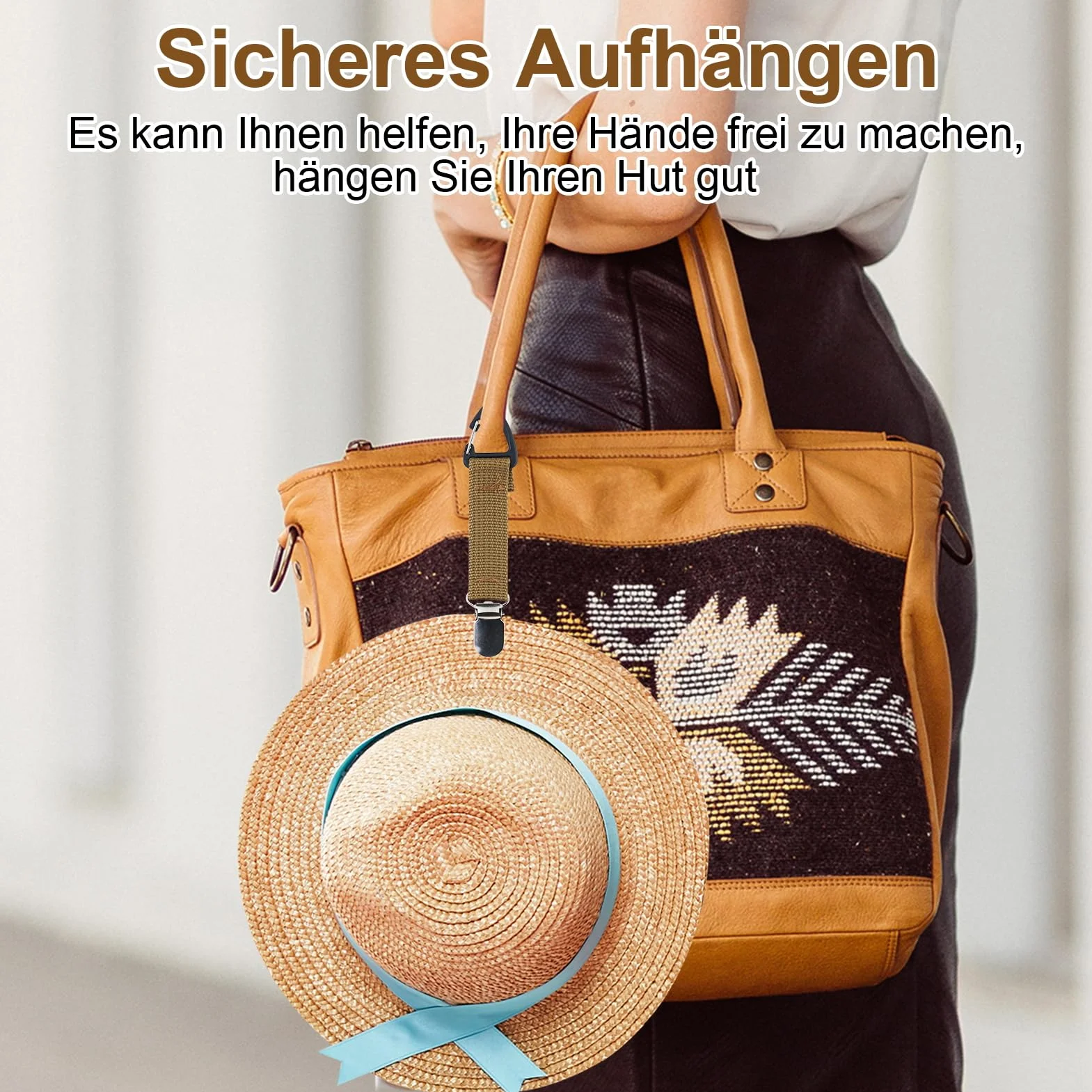 5 clip per cappelli da viaggio, clip elastica per cappelli a mani libere, clip per cappelli da viaggio, clip per cappelli da donna, per uomo e donna, per attività all'aperto, borsa da