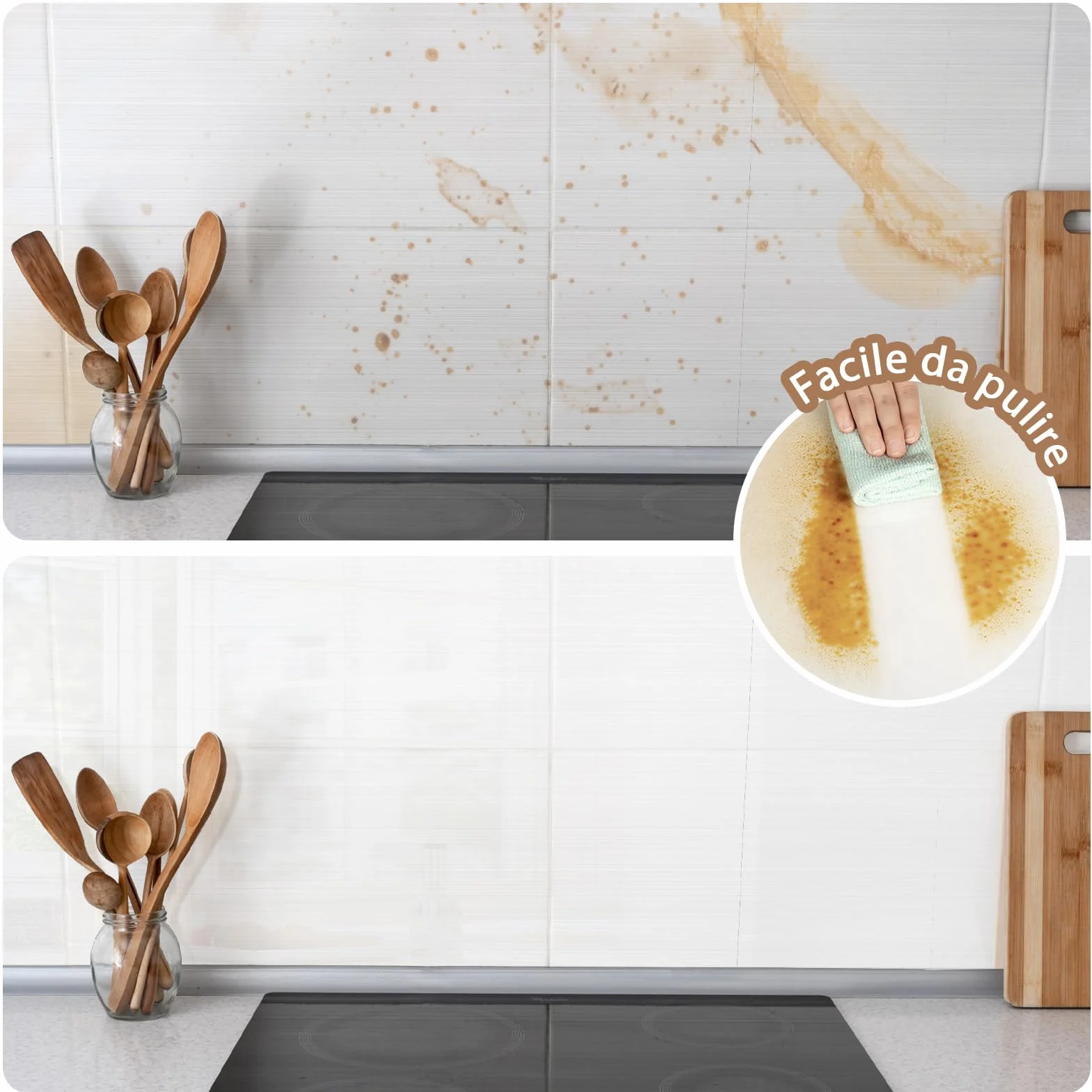 Pellicola Trasparente Adesiva per Mobili 30x300cm, Vinile Impermeabile