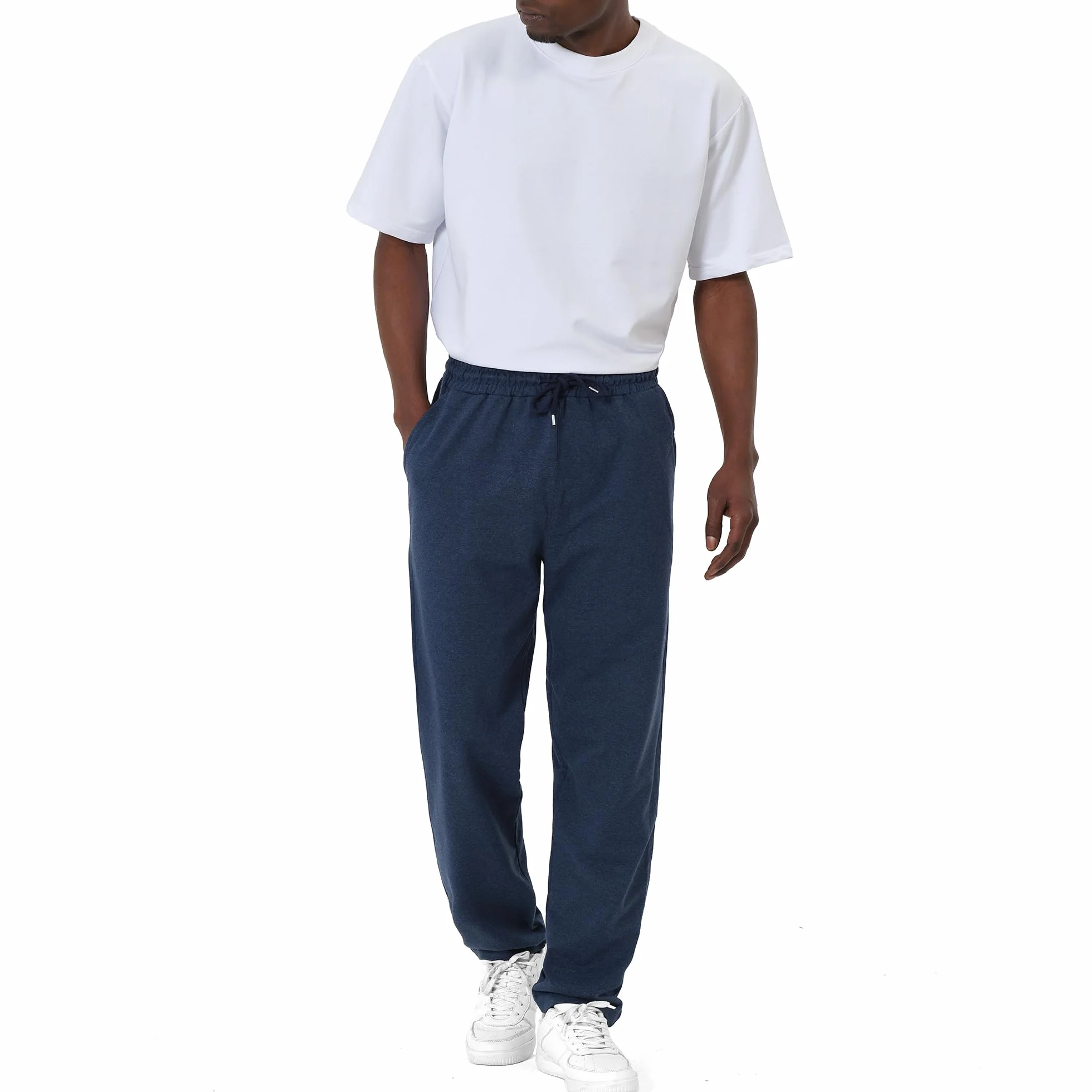 ROSS CAMP Pantaloni da Jogging da Uomo - Pantaloni Sportivi Lunghi in Cotone, Jogger da Viaggio Moderni