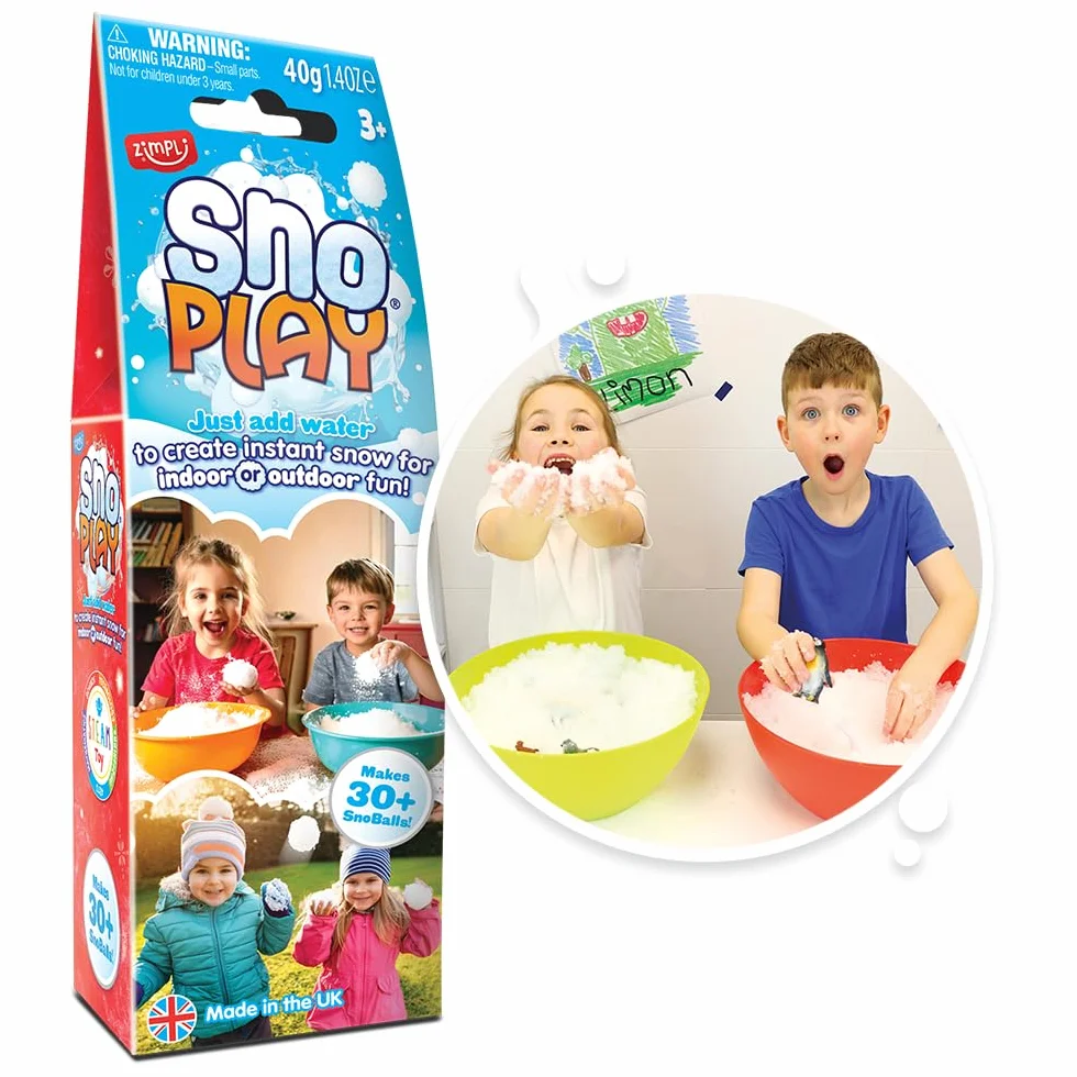 ZIMPLI Snoball Play 2 Use Giocattolo Neve Artificiale per Bambini 4-9 Anni