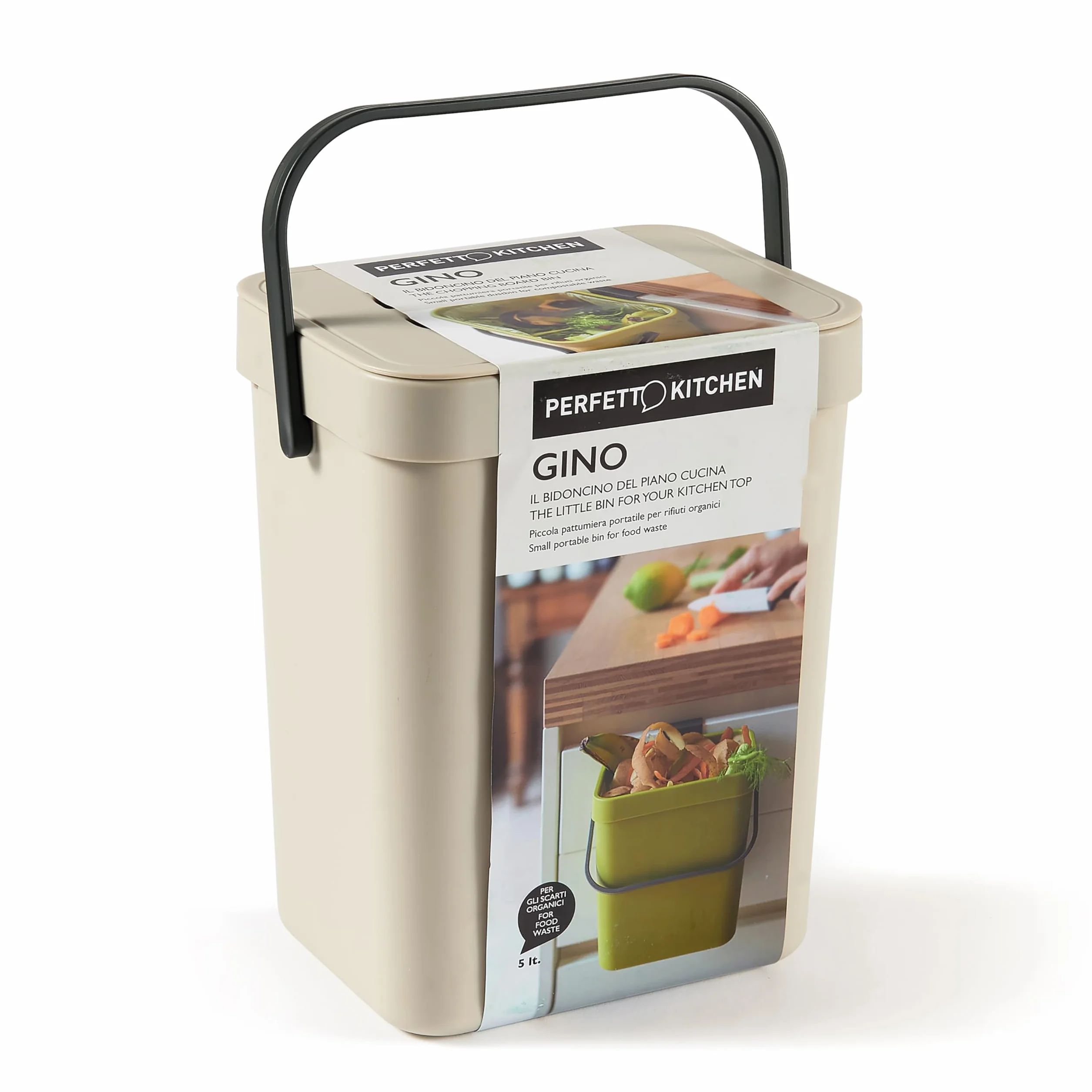 PATTUMIERA RIFIUTI ORGANICI GINO 5 lt ghiaccio