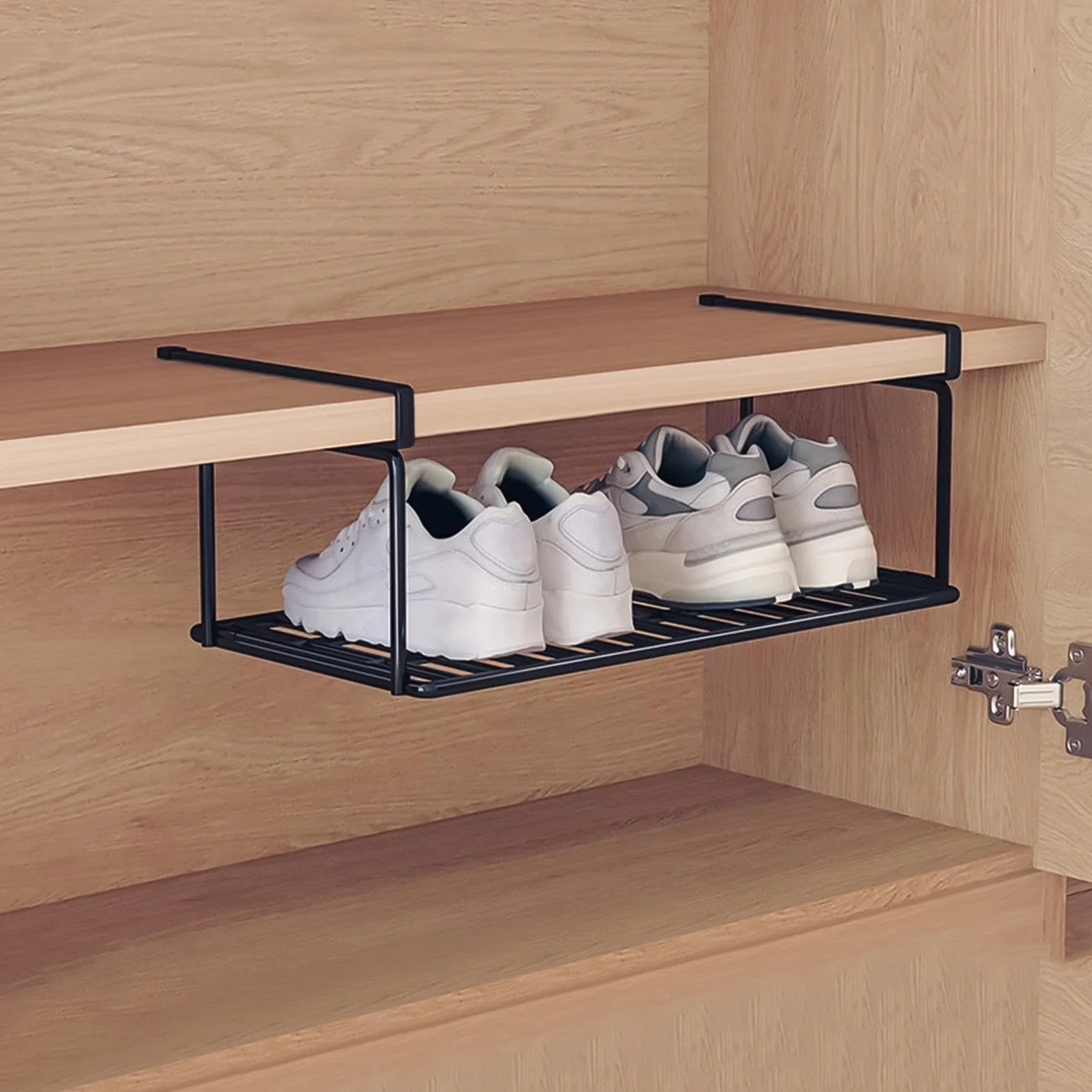 Vassoio portascarpe per scarpiera Organizer sotto lo scaffale Divisorio multiuso per scarpe