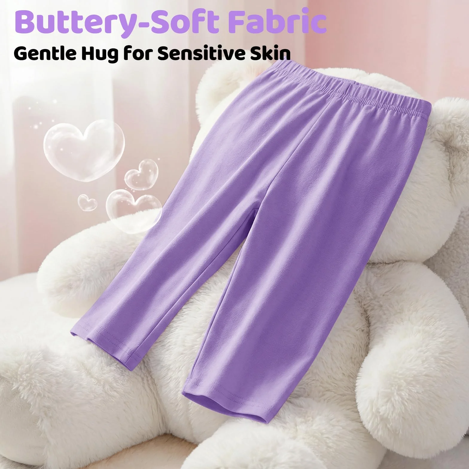Leggings Capri per Bambine Pacco da 3 Unita Pinocchietti Ragazze Cotone 3/4 Legging Ciclismo Elasticizzati Pantaloni con Elastico in Vita Scuola Parco Estivi Pantacollant per Bambina 5-12 Anni