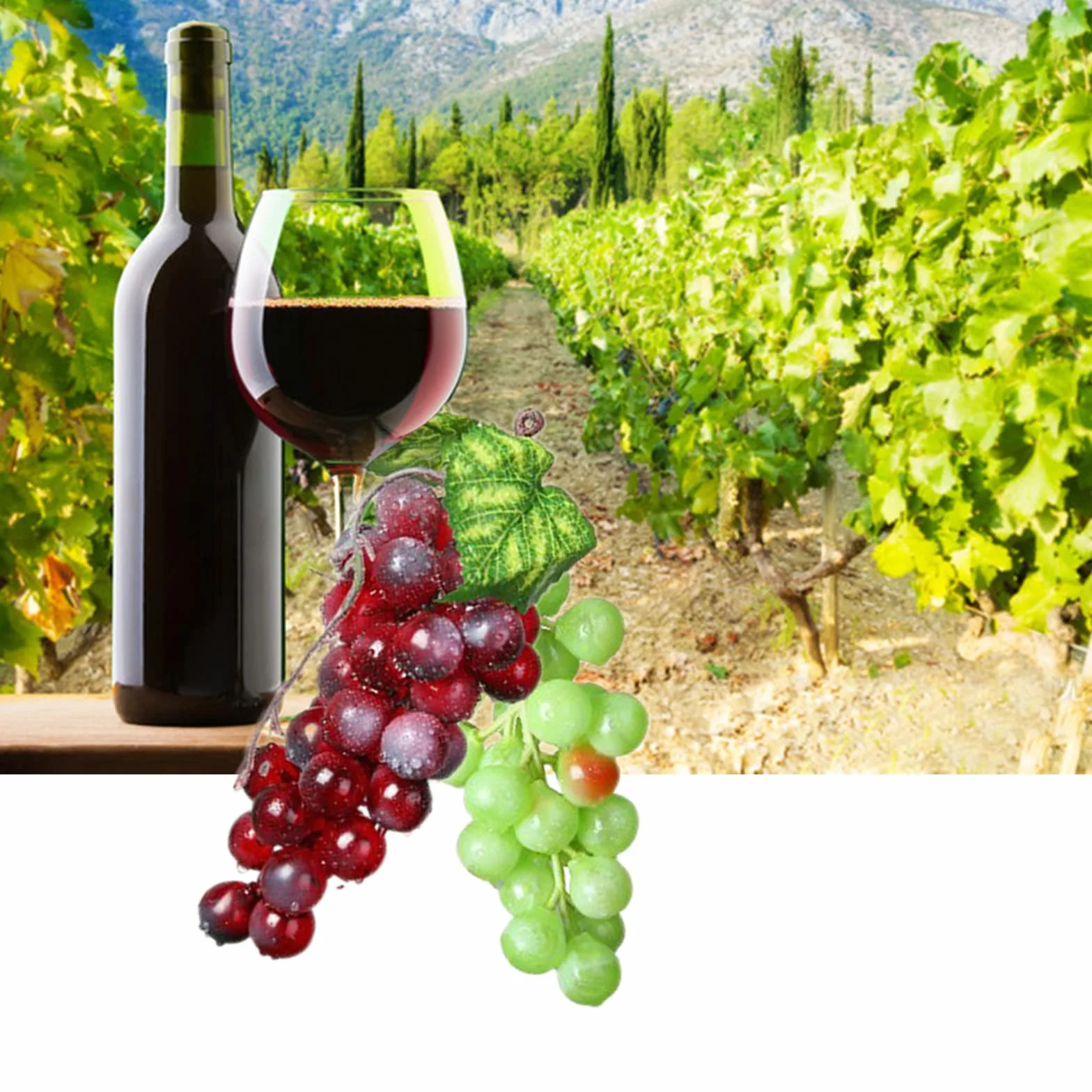 Uva Artificiale Grappoli 3 Pezzi Decorativi, Uva Nera per Decorazione Vino