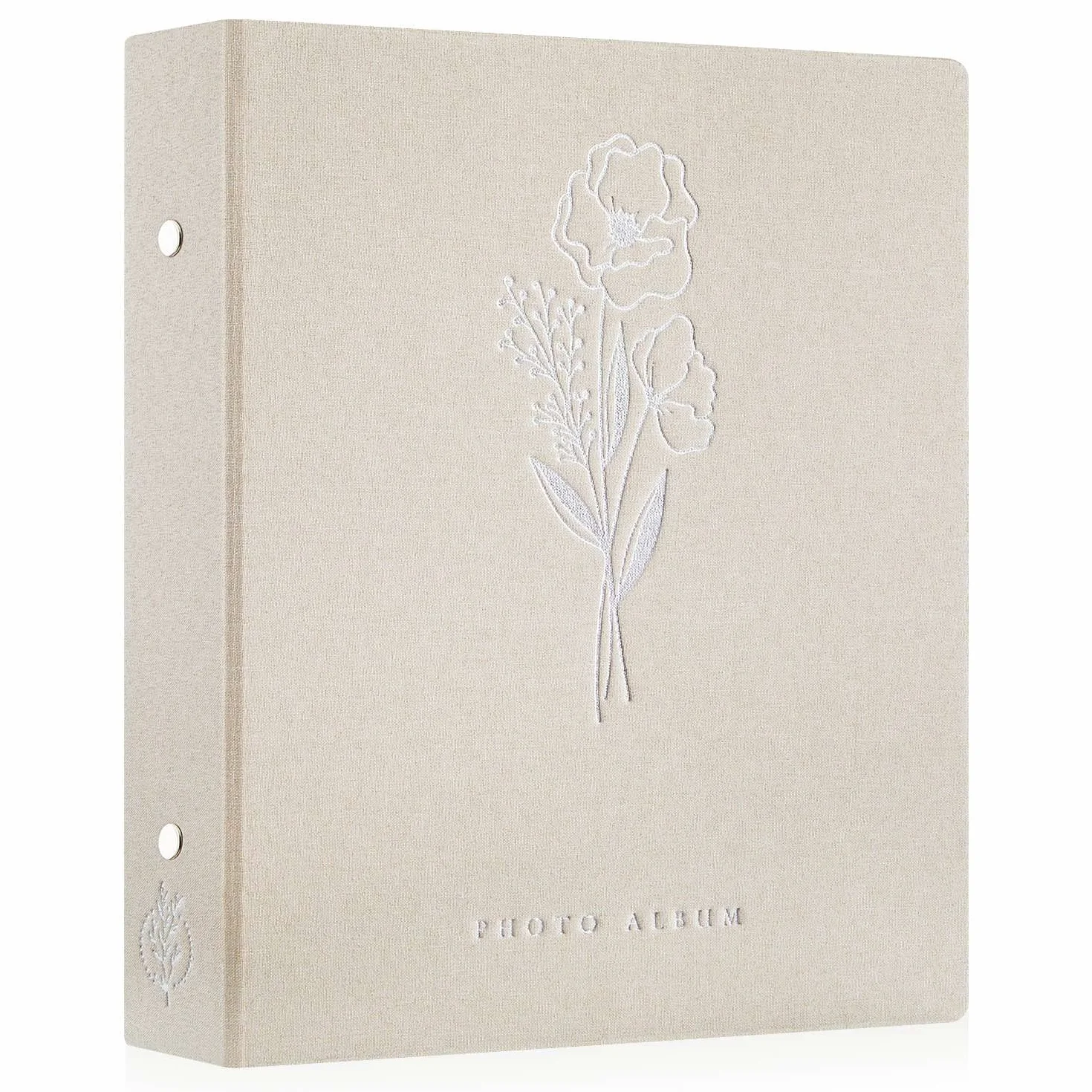 Lanpn Album Fotografico 10x15 400 con Tasche, Biancheria Porta Foto Album Portafoto Verticale Tascabile Tasca Beige