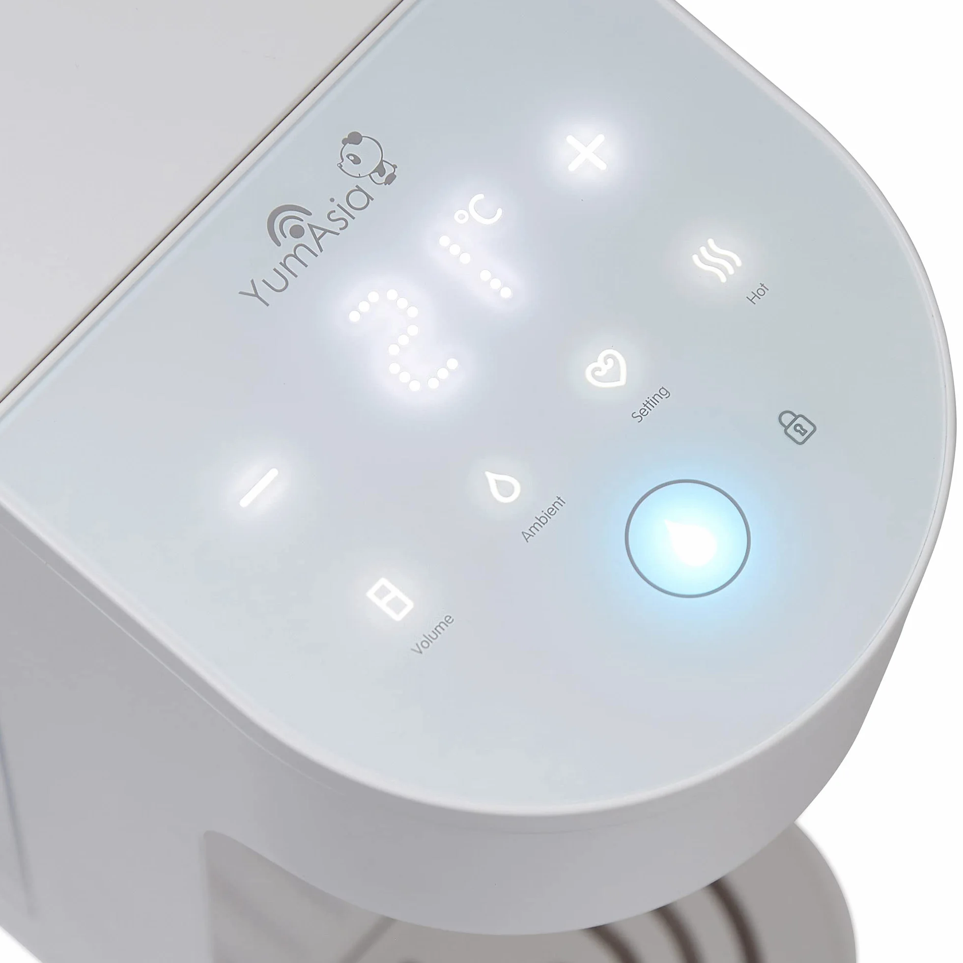 Yum Asia Oyu Dispenser digitale istantaneo di acqua calda con display touch LED "Hidden Under" bianco, capacità 4 litri, Ecoboil, tecnologia InstaHEAT, 220-240V, alimentazione EU
