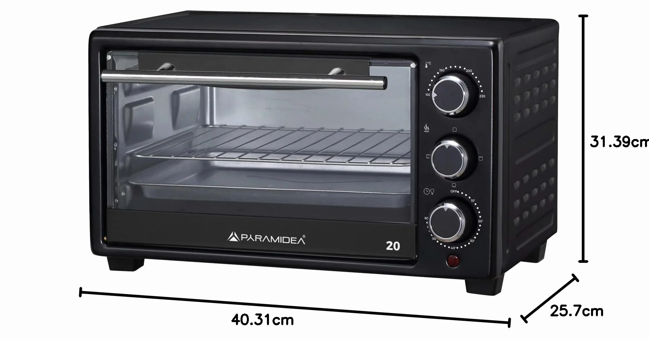 PYRAMIDEA Forno Elettrico 20 L Nero FO2008B