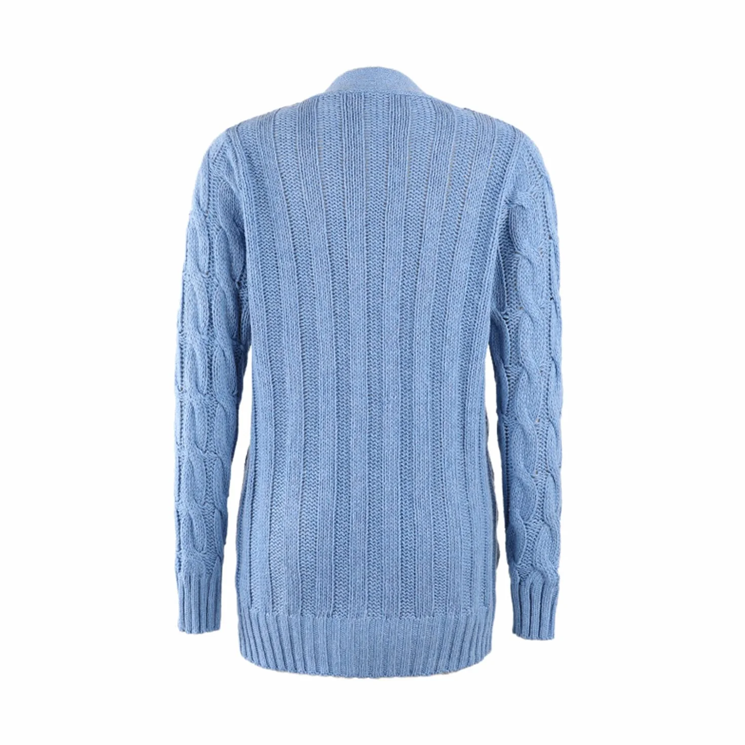 Easygou Donna Pulsante Cardigan Maglione Cappotto Cavo Maglia Grosso Maglione Oversize Morbido Manica Lunga Aperto Frontale Slouchy Pocket Outwear Cappotto
