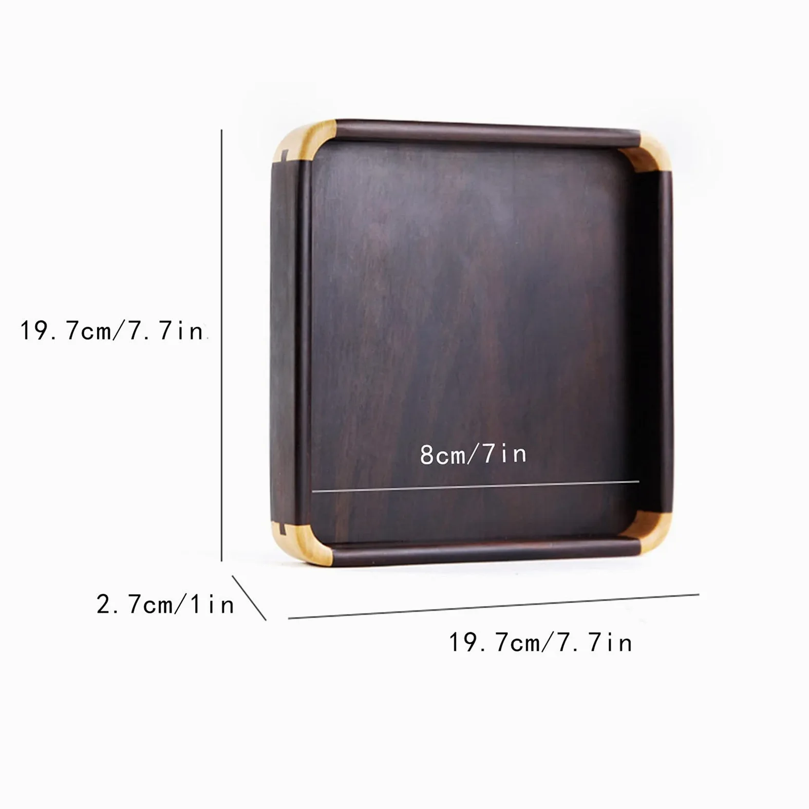 Vassoio Quadrato in Legno Piatto in Legno Piatto in Legno tè/Bevanda Platter Dinner Serving Tray Snap Snaw Tray Home RESTA '€ Vassoio da Portata