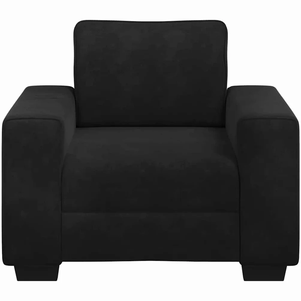 vidaXL Divano Sedia Nero 100x77x82 cm Velluto, Divano Singolo, Divano Comfort, Sedia TV, Divano, Divano Seduta, Divano Relax, Divano per Il Tempo Libero