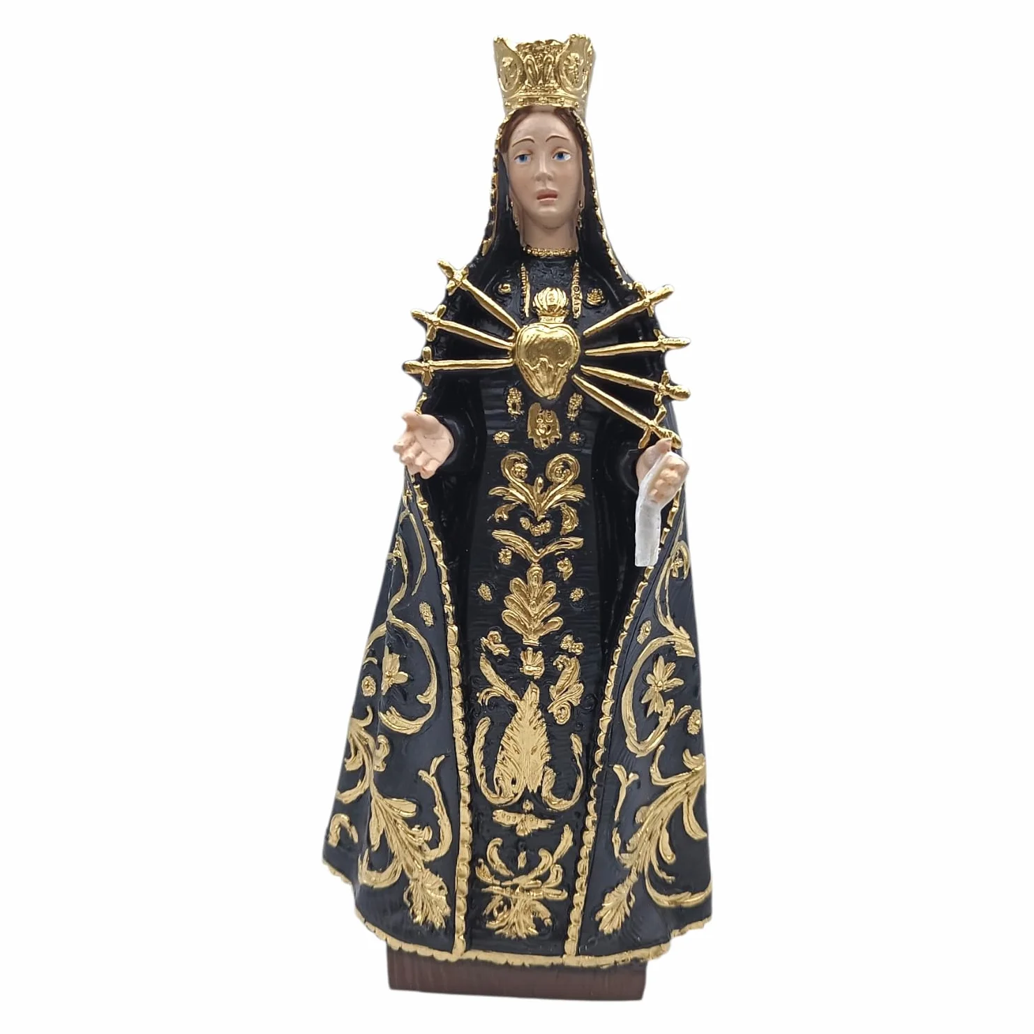 Statua Madonna Addolorata in Resina 30 cm Lavorata a Mano Made in Italy