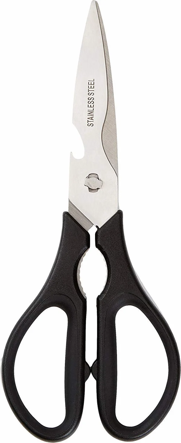 Amazon Basics Forbici multifunzione da cucina, 8 inch, modello Premium, Nero