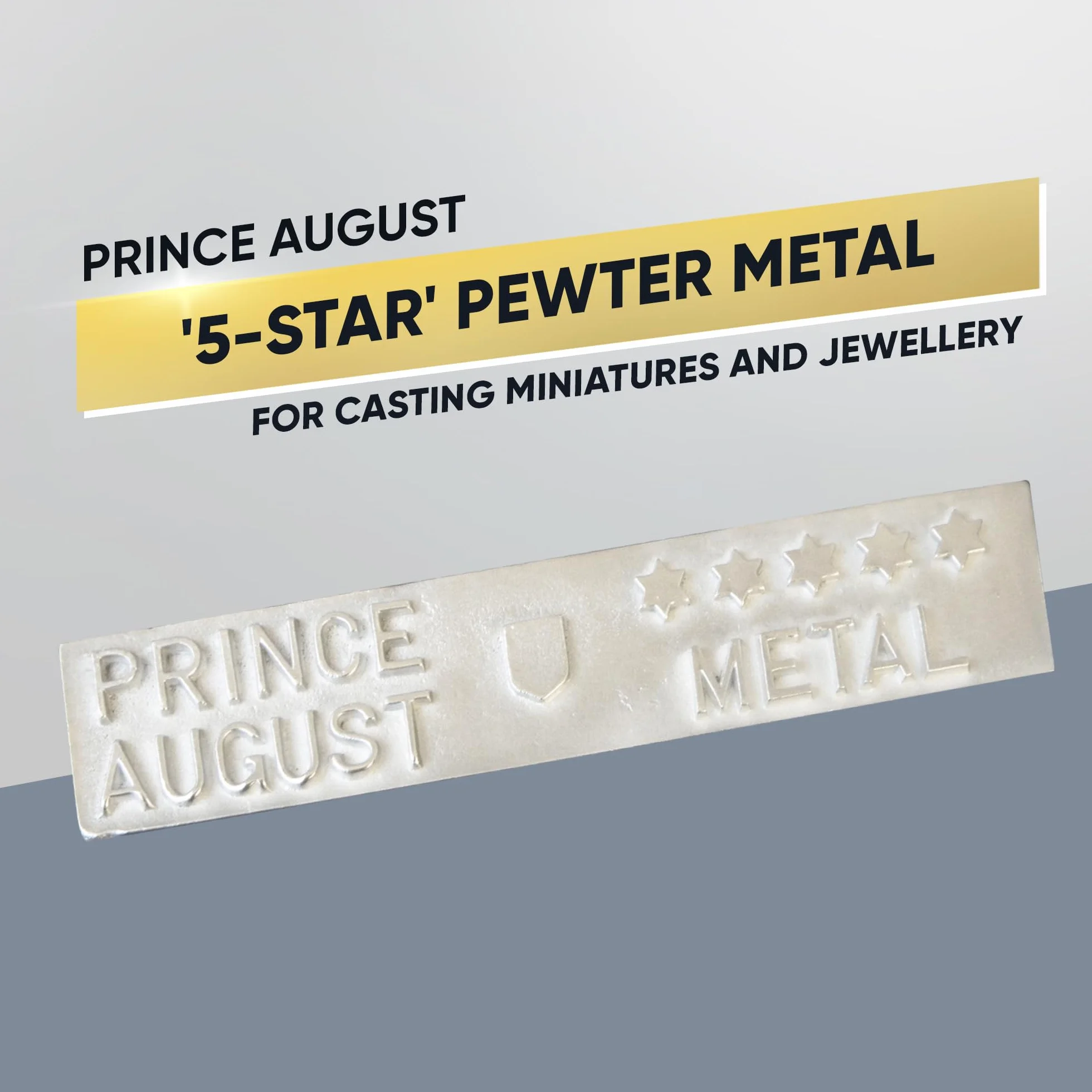 Prince August Lingotti in peltro a 5 stelle 800 g per fusione miniature gioielli