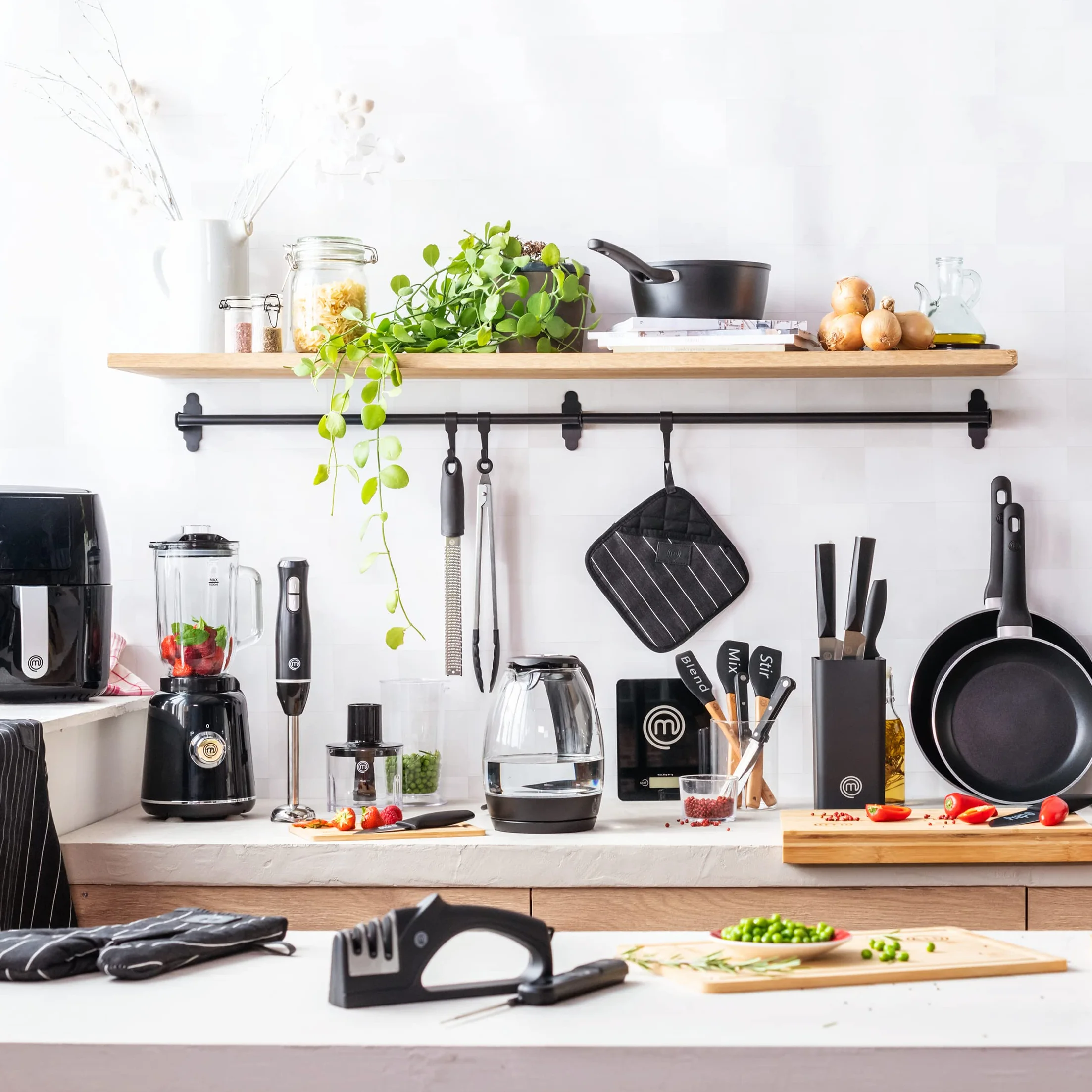 MasterChef Bilancia Cucina Digitale Professionale 5 kg Vetro Tare Spegnimento Automatico Nera