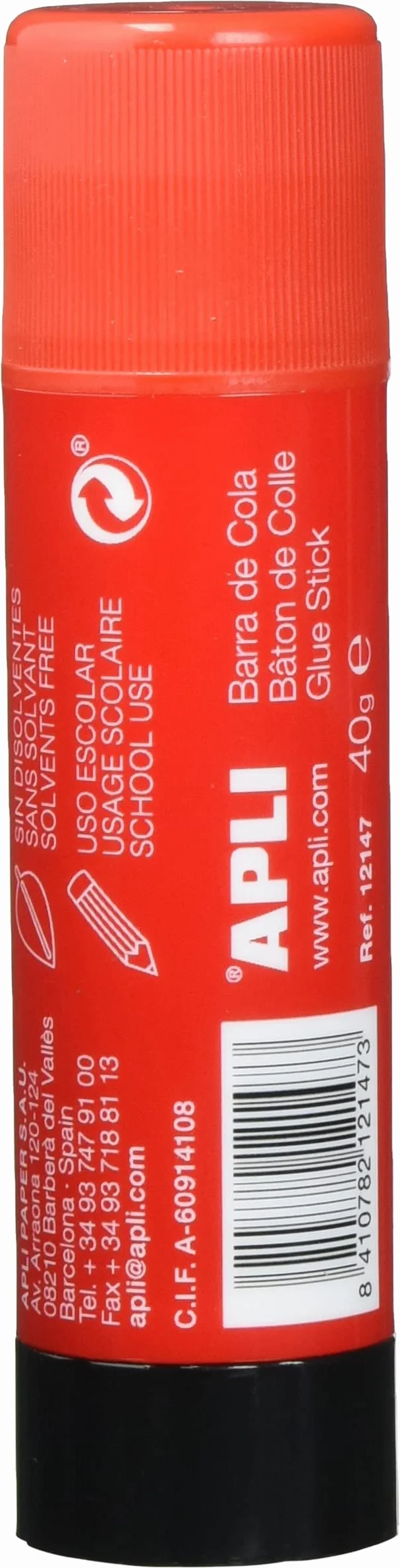 Apli Kids 12147 Stick di colla adesiva, 40 g, Rosso, 1 pezzo