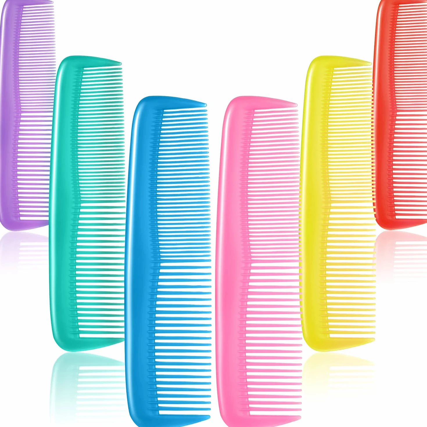 Leinuosen 12 Pettini Colorati per Capelli in Plastica con Denti Fini Pettine Tascabile Mini