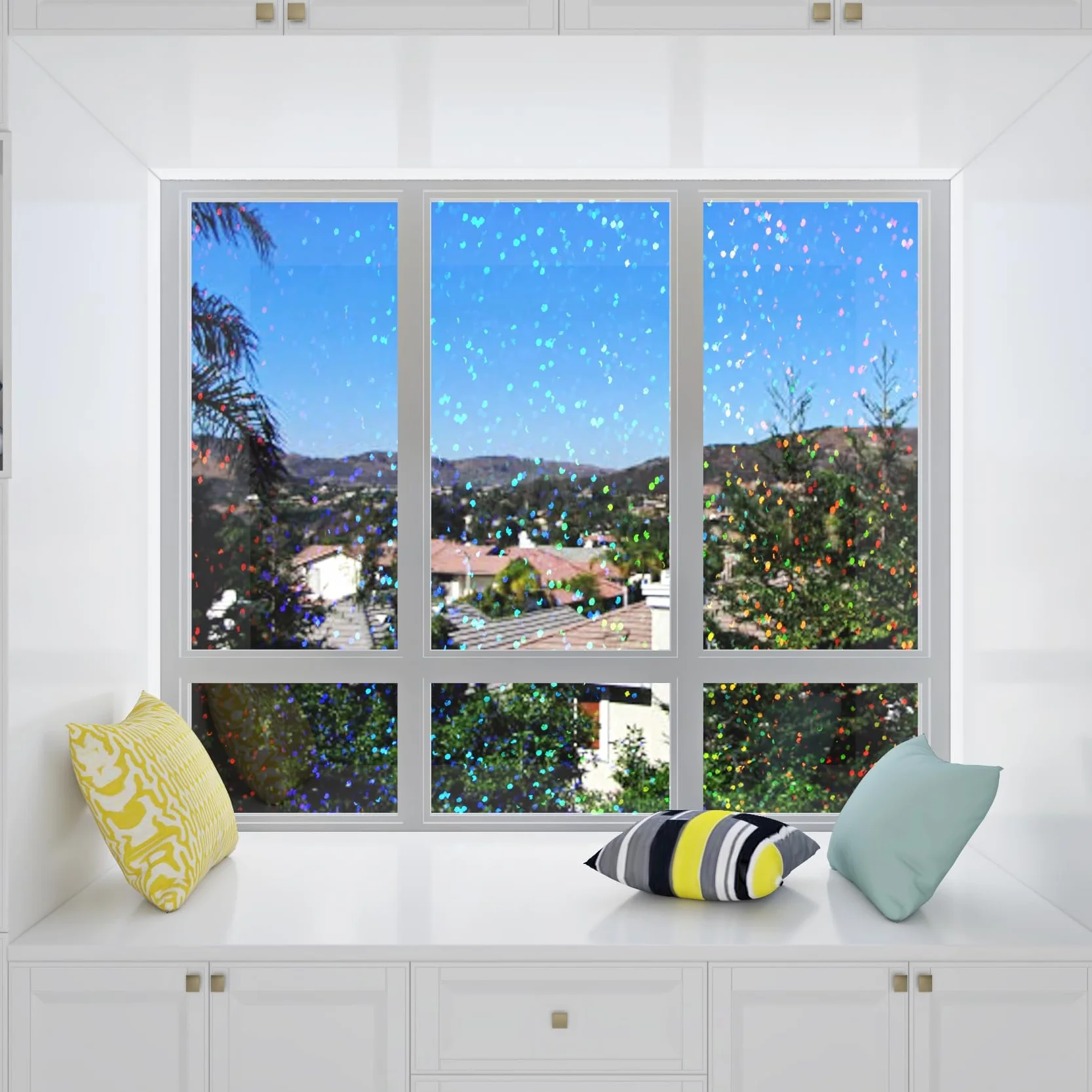 Yenhome Pellicola per Laminatura Adesiva Olografico 40x300cm Impermeabile Rotolo Carta Adesiva Vinile per Scrapbooking DIY