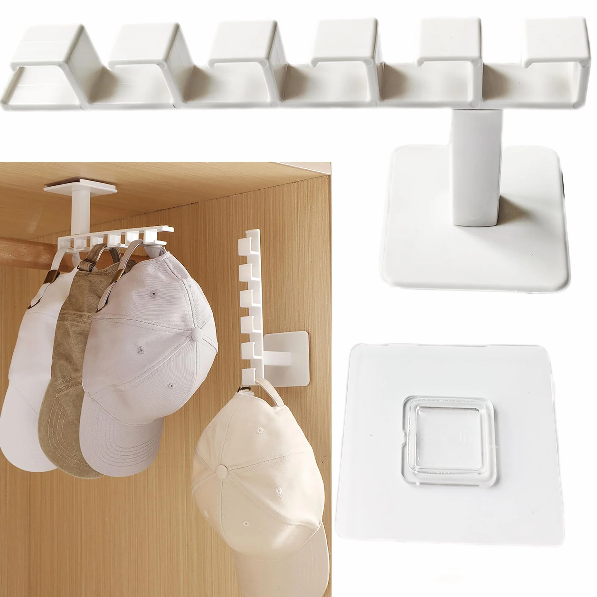 Porta Cappelli Appendi Espositore Organizer - 1 Pezzo, Bianco, Esteticamente Accattivante, Mantiene I Cappelli In Condizioni Impeccabili, Crea più Spazio di Archiviazione In uno Spazio