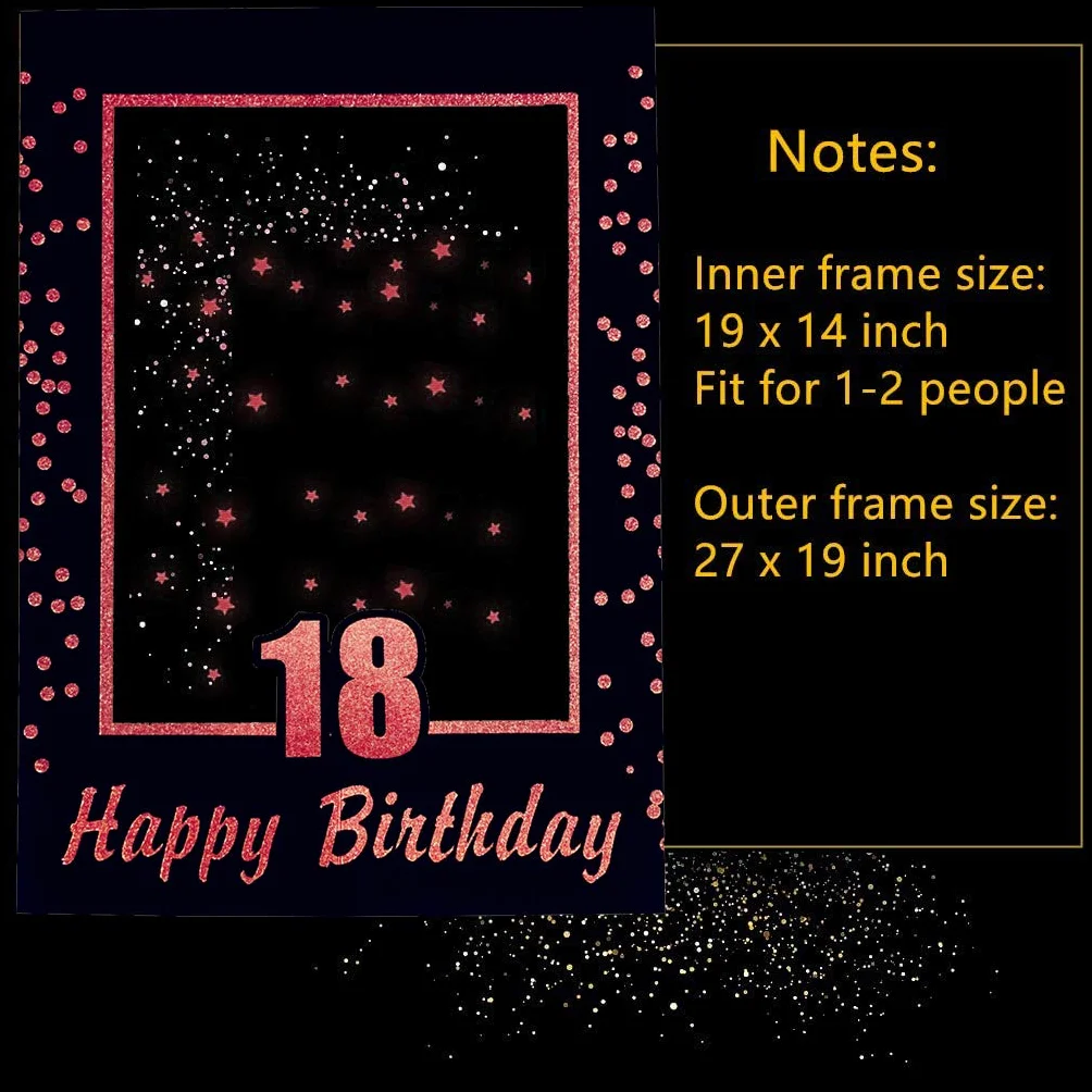 Jevenis rose gold 18th birthday party photomaton puntelli cornice per foto del 18 ° compleanno cornice per foto di compleanno