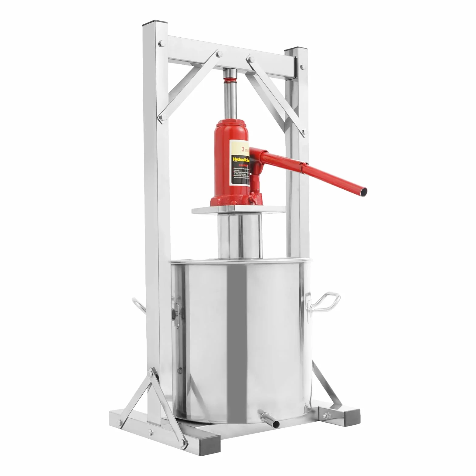 Pressa idraulica per frutta 12L per sidro di vino, funzionamento semplice, grande capacità, strumento per pressare il vino, struttura stabile, pressa per frutta e frantoio per la pressatura di frutti