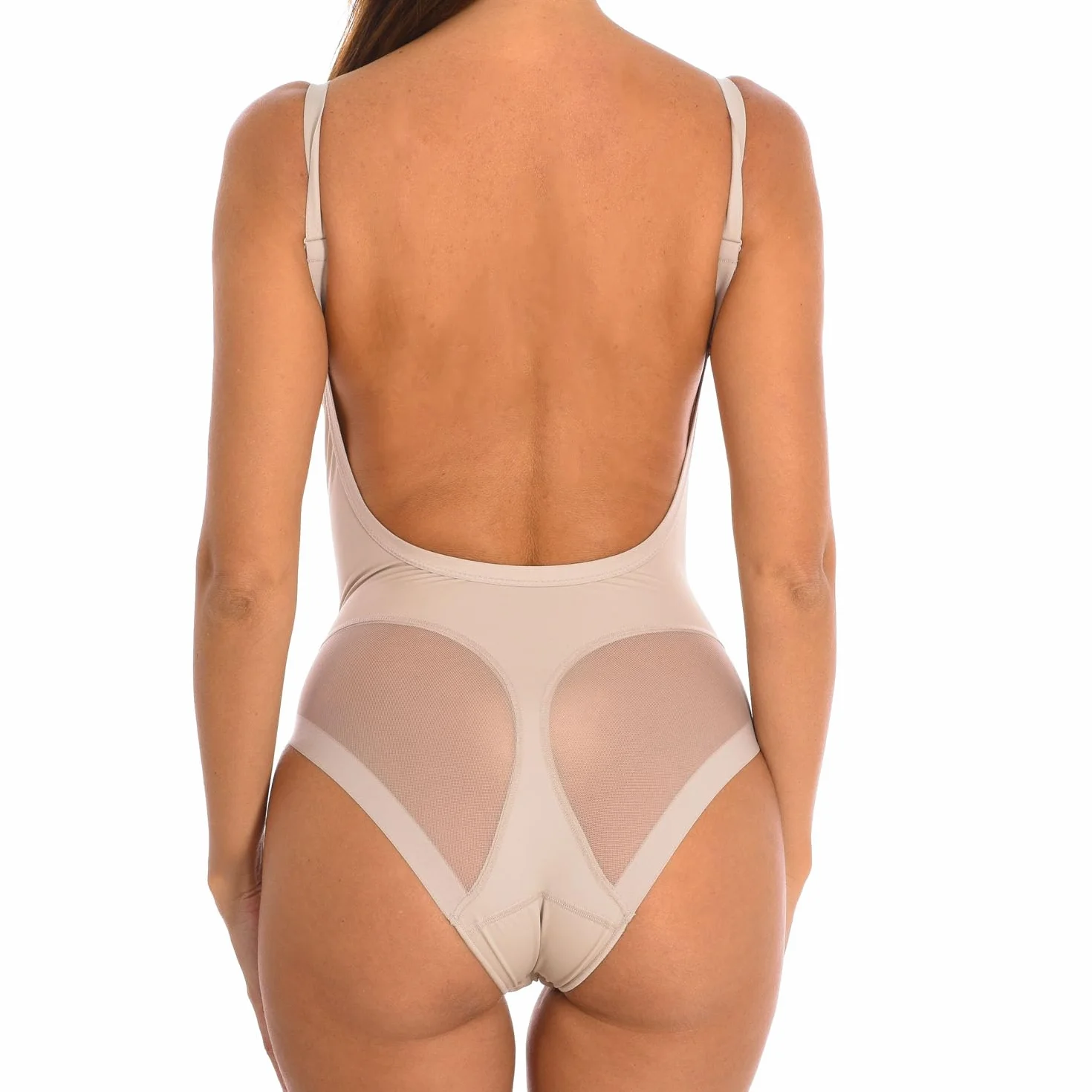 Selene, Body Donna Modellante Schiena Scoperta, con Ferretto, Coppe Imbottite e Spalline Regolabili, Collezione Giorgia