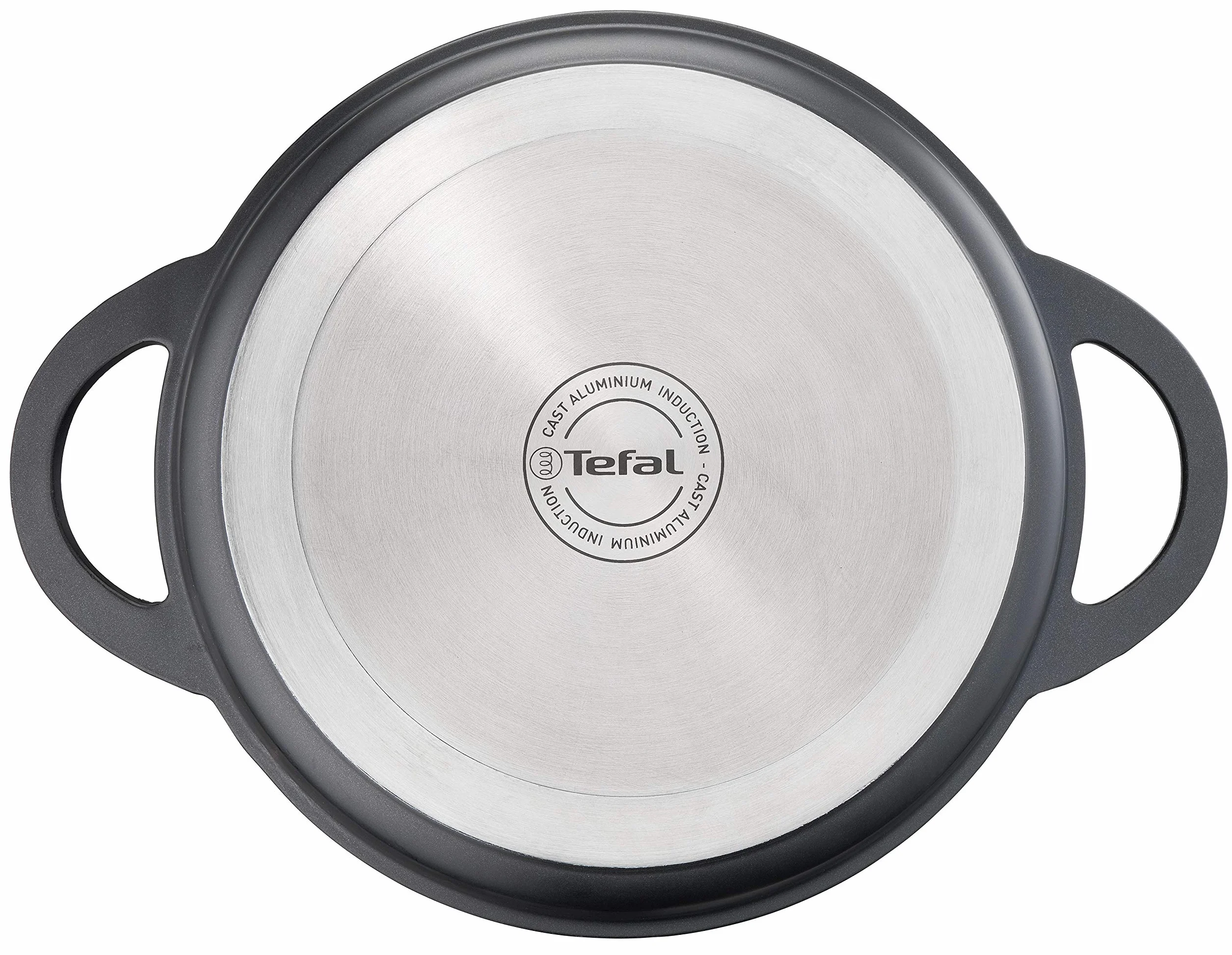 Tefal Trattoria E21872 Padella con Coperchio in ghisa, Alluminio, Nero
