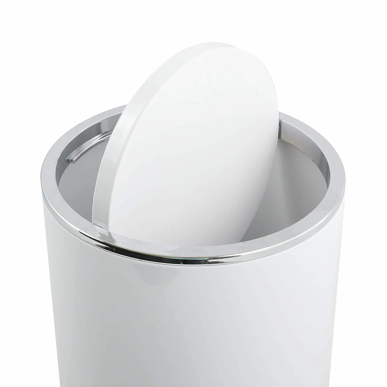 Pattumiera a pedale Kamaka 6L bianco Ø18,5 x 26 cm