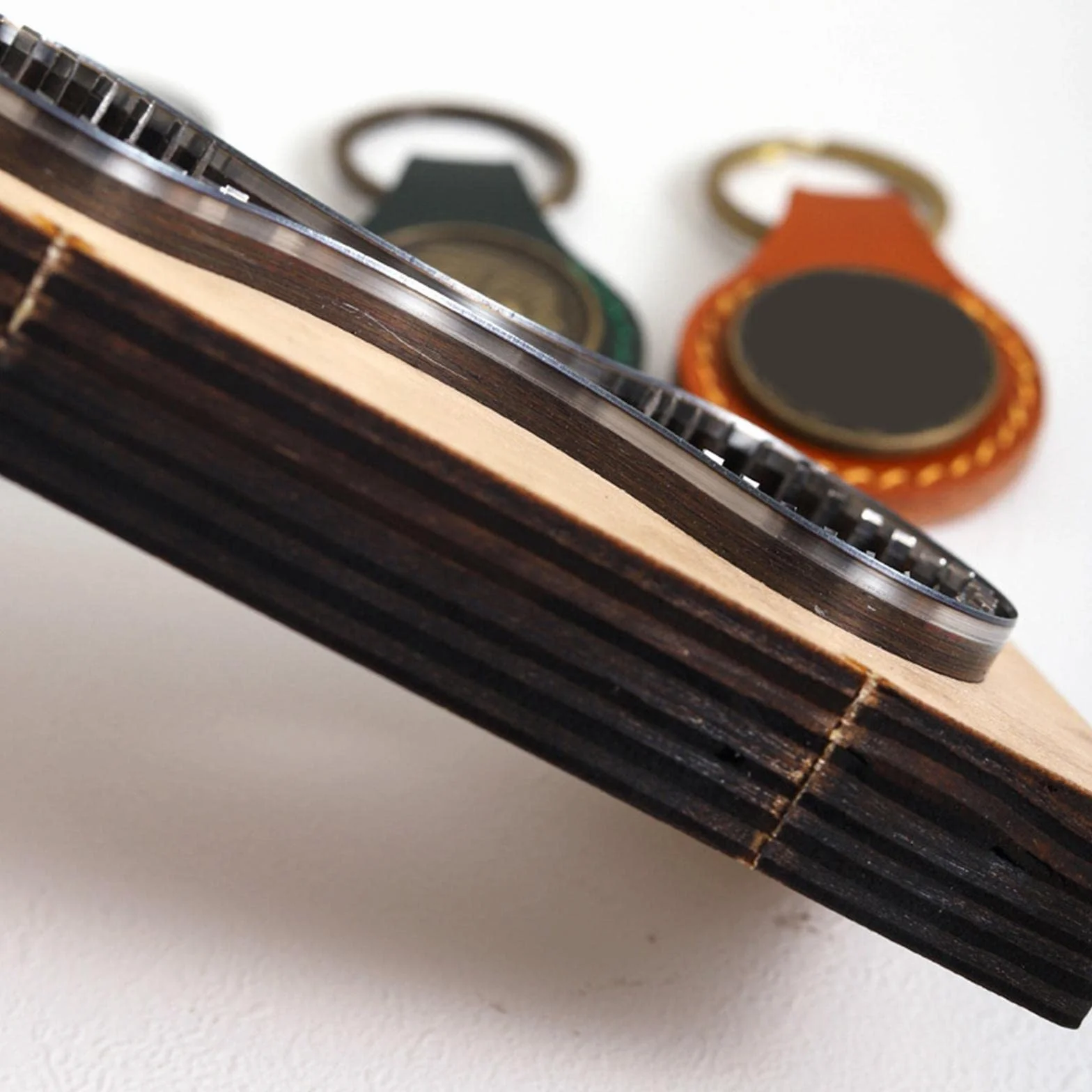 Set di Strumenti per Portachiavi in Legno da 1 Pezzo Fustelle in Metallo per Artigianato in Pelle