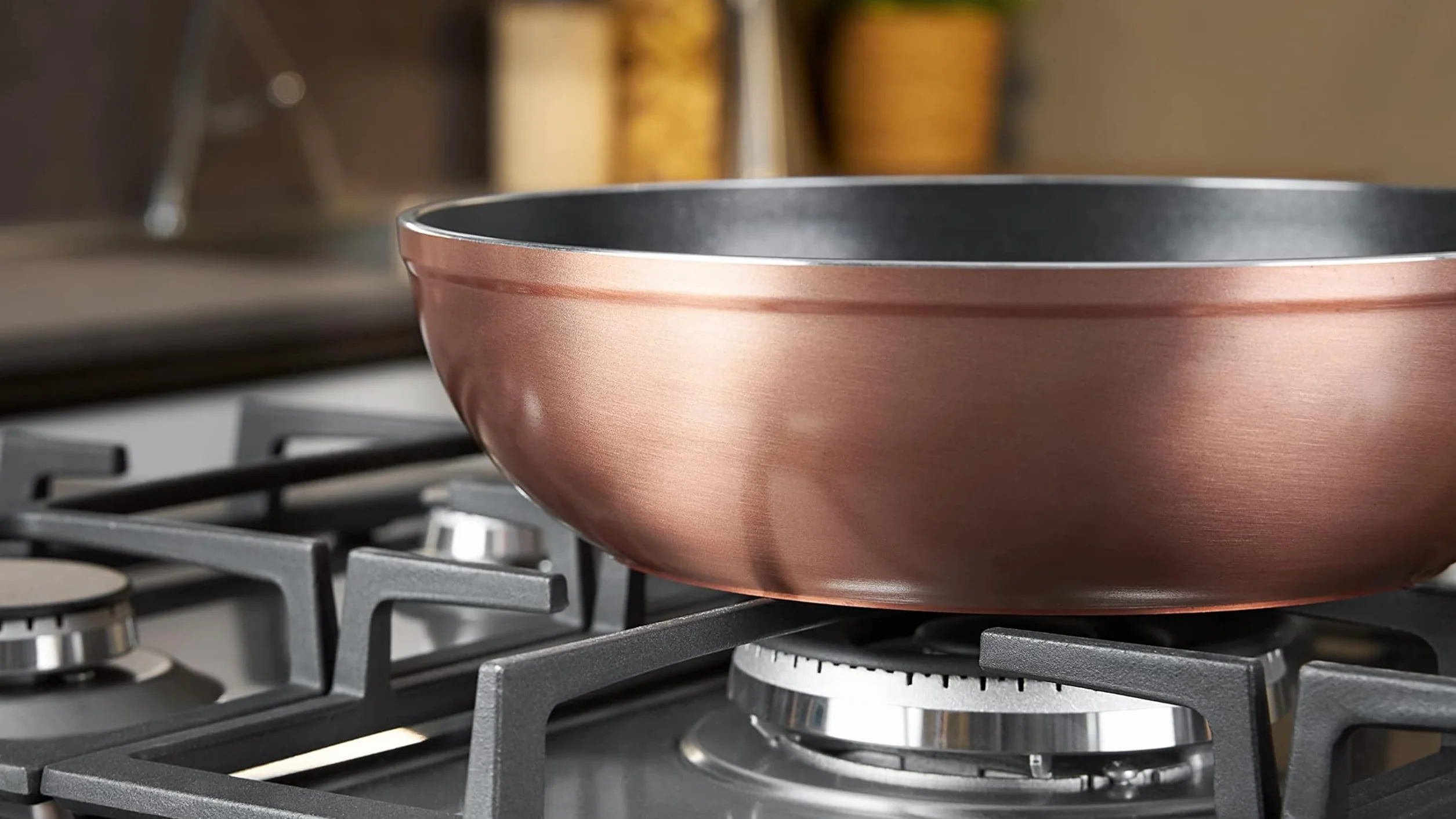 Lagostina Ramata Set Padelle Antiaderenti in Alluminio 20/24/28 cm 3 Pezzi Effetto Rame Gas Forno