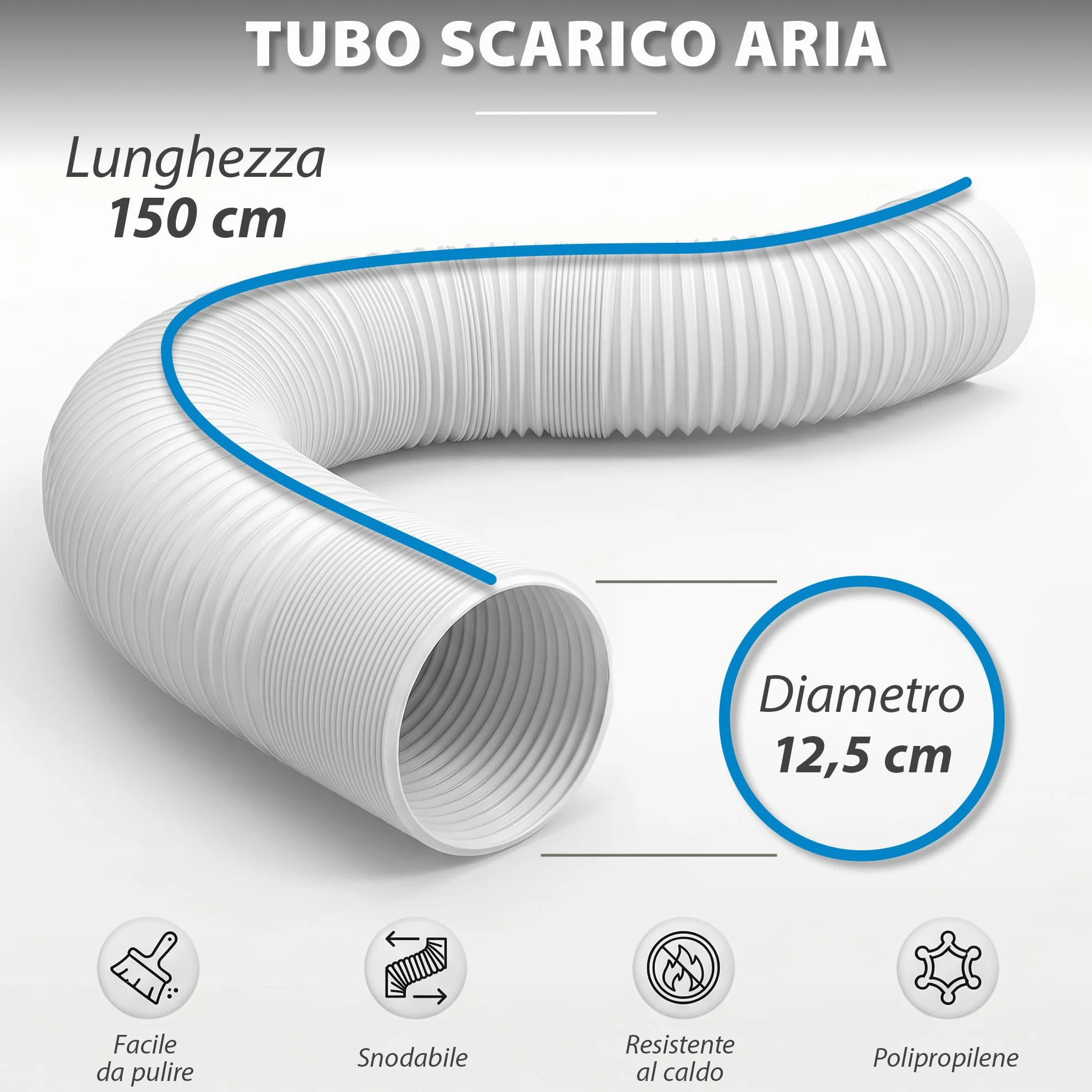 INDESIT PAI29COW - Condizionatore Portatile 9000 BTU/h con Tubo di Scarico e Deumidificatore, Condizionatore Senza Unità Esterna - Aria Condizionata Portatile, Elettrodomestici per la Casa, Classe A