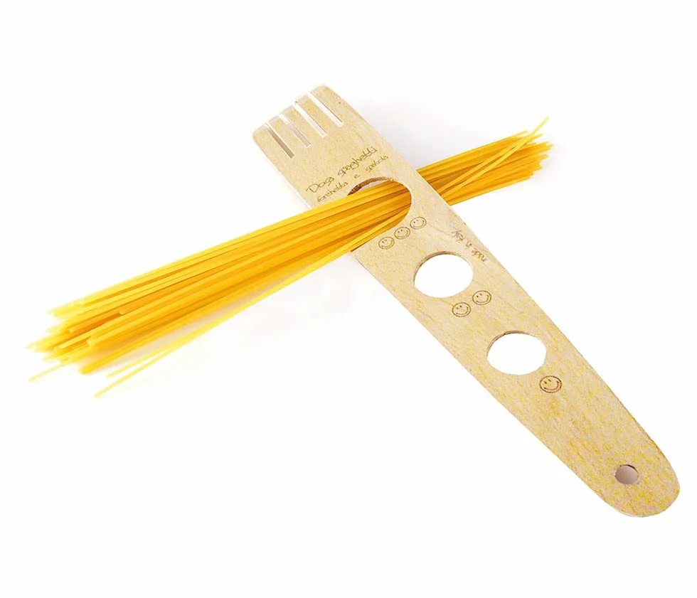 Eppicotispai We Love Pasta Spaghetti Misura Forchetta in Legno Argento 28,4 cm x 5,5 cm x 0,4 cm