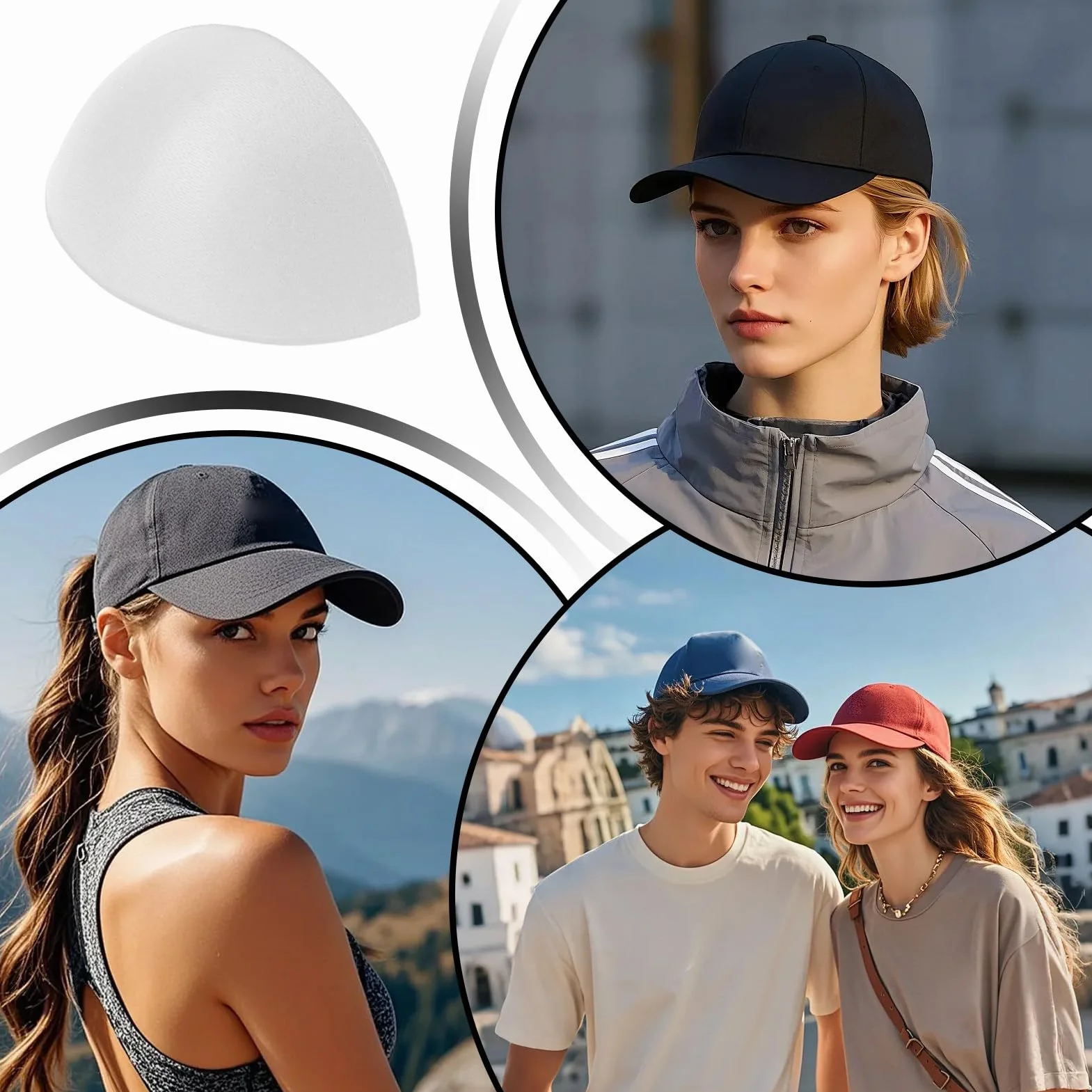 Generico Shaper di Supporto Interno per Cappuccio - Inserto per Cappello da Baseball Invisibile e Traspirante, mantenitore della Struttura del Pieghevole e Riutilizzabile | Protezione dalla Forma