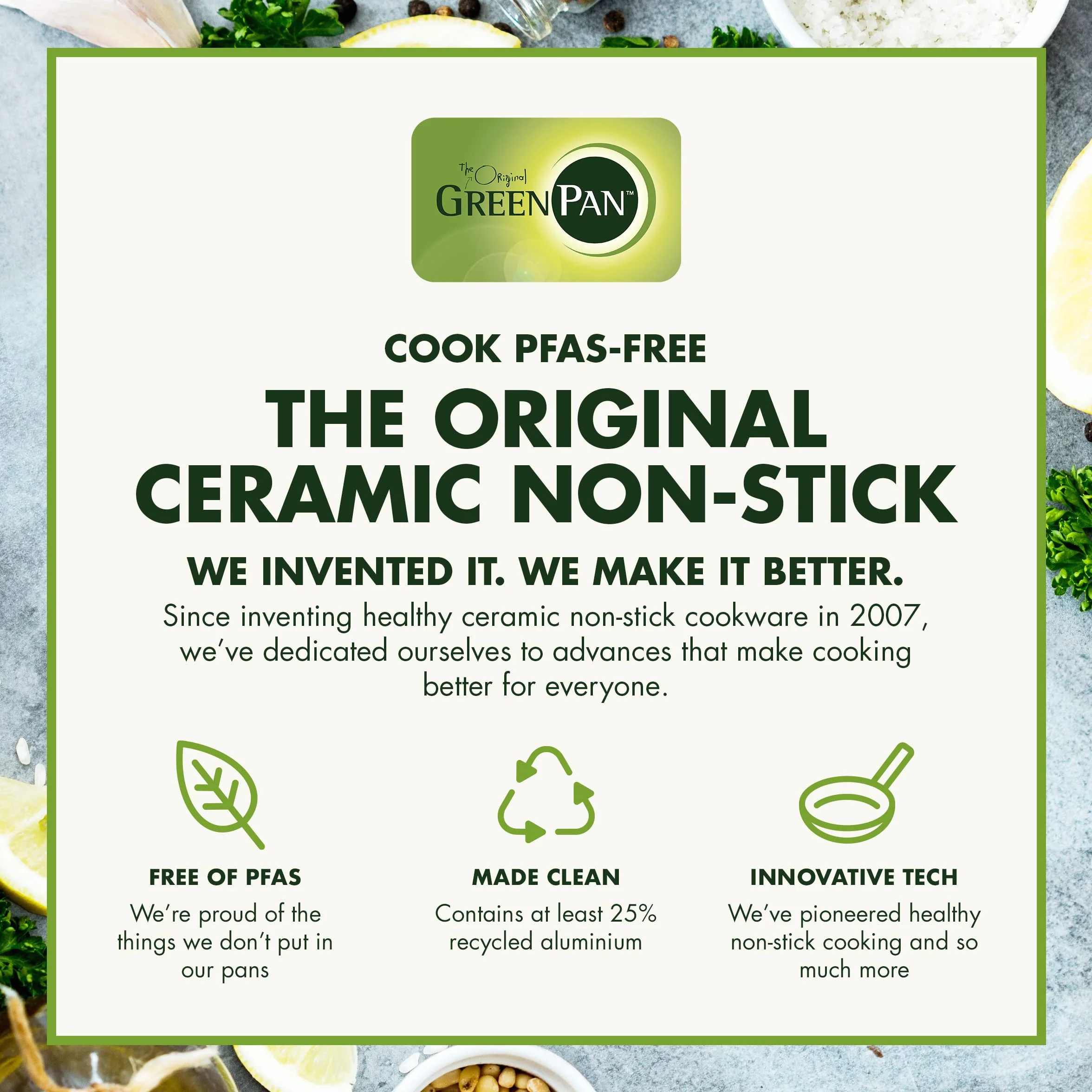 GreenPan Valencia Pro Padella da 30 cm in ceramica anodizzata dura e antiaderente, senza PFAS, induzione, lavabile in lavastoviglie, resistente al forno, grigio