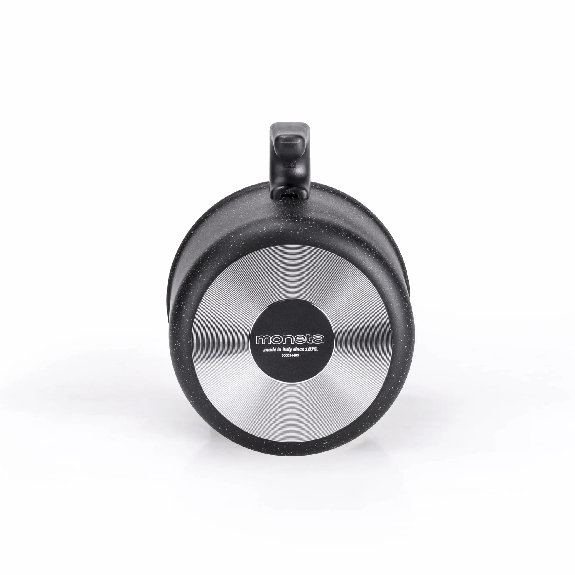 Moneta Bollilatte in alluminio antiaderente Etnea, effetto pietra, nero, 14 cm
