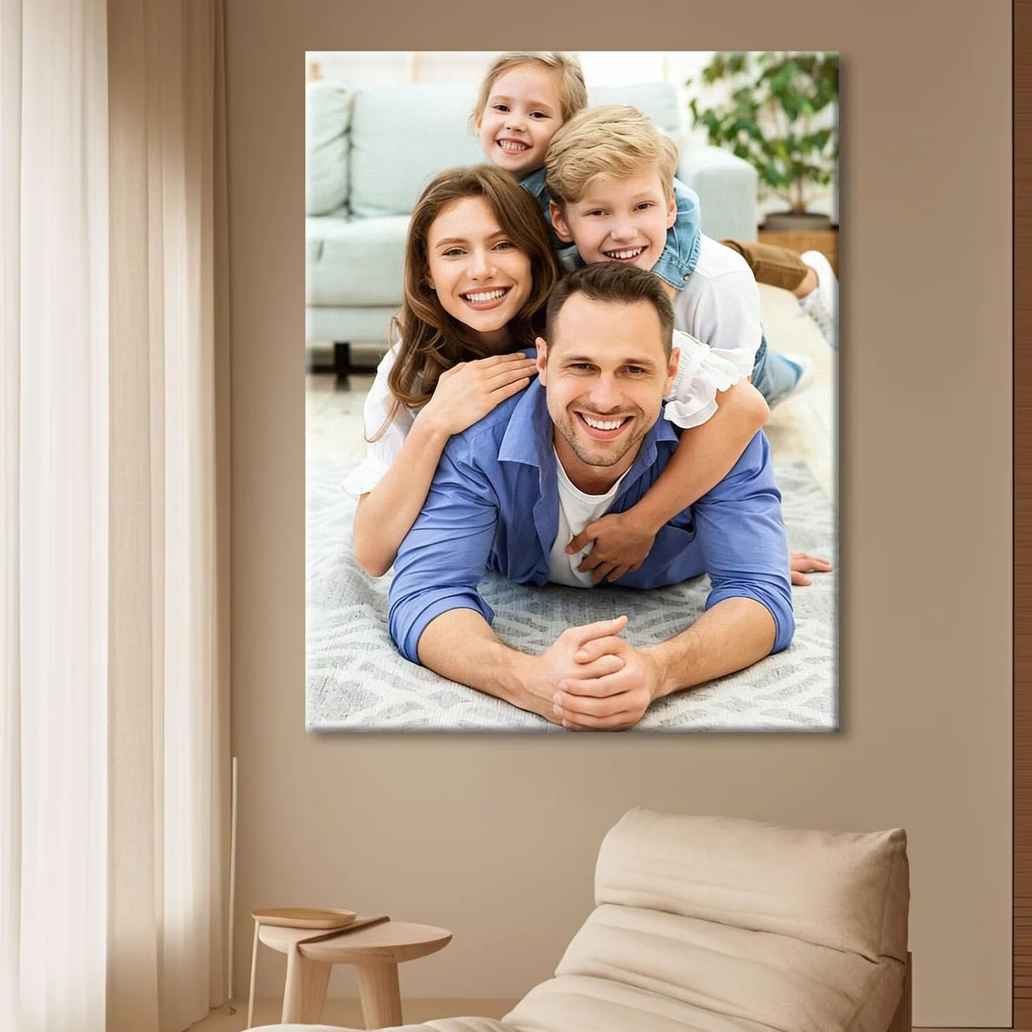 LANZOL Stampa su tela personalizzata 40x30 cm Verticale Senza Cornice Regali di Compleanno Decorazioni per la Casa