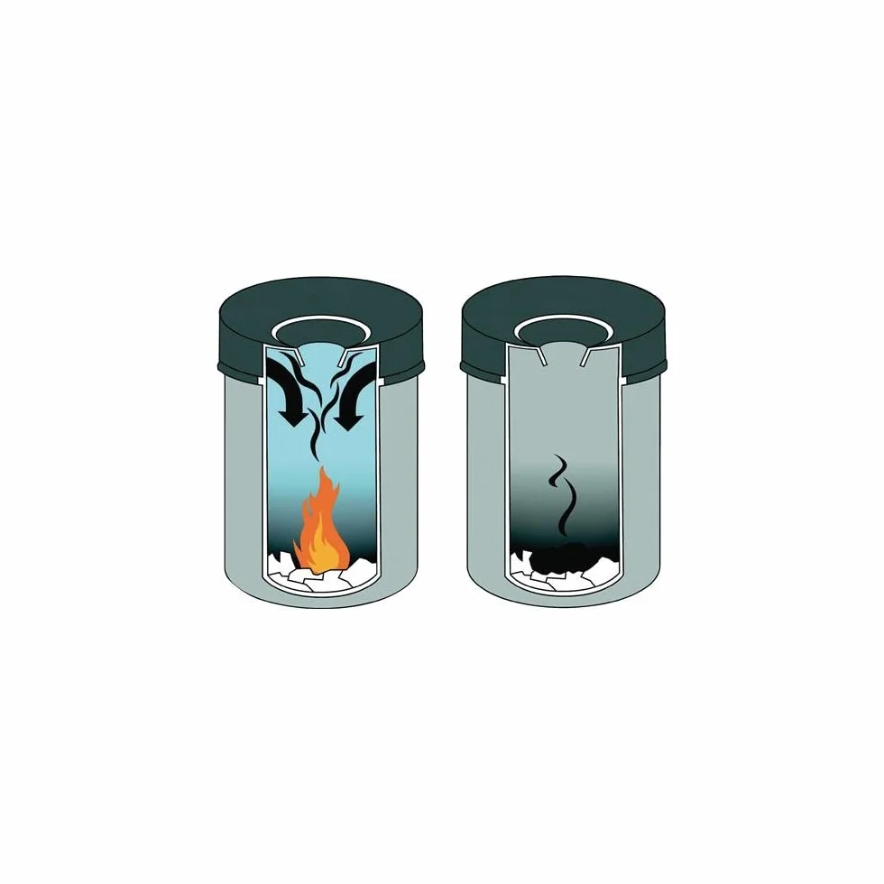 Cestino autoestinguente Safe 60 Acciaio Verniciato 60 Litri 662x375 Nero TÜV