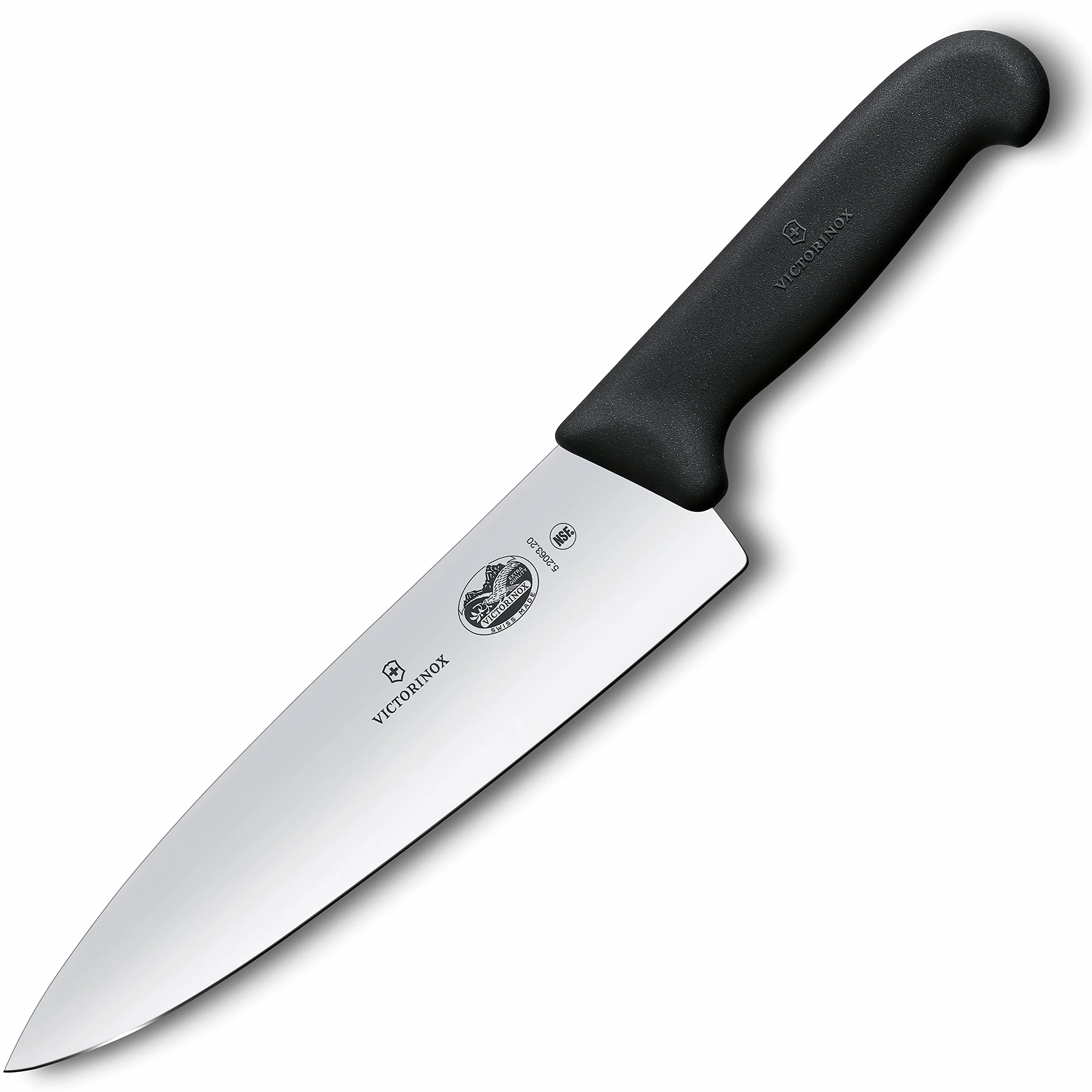 Victorinox Fibrox Coltello da Chef 20 cm Lama Dritta Acciaio Inossidabile Nero