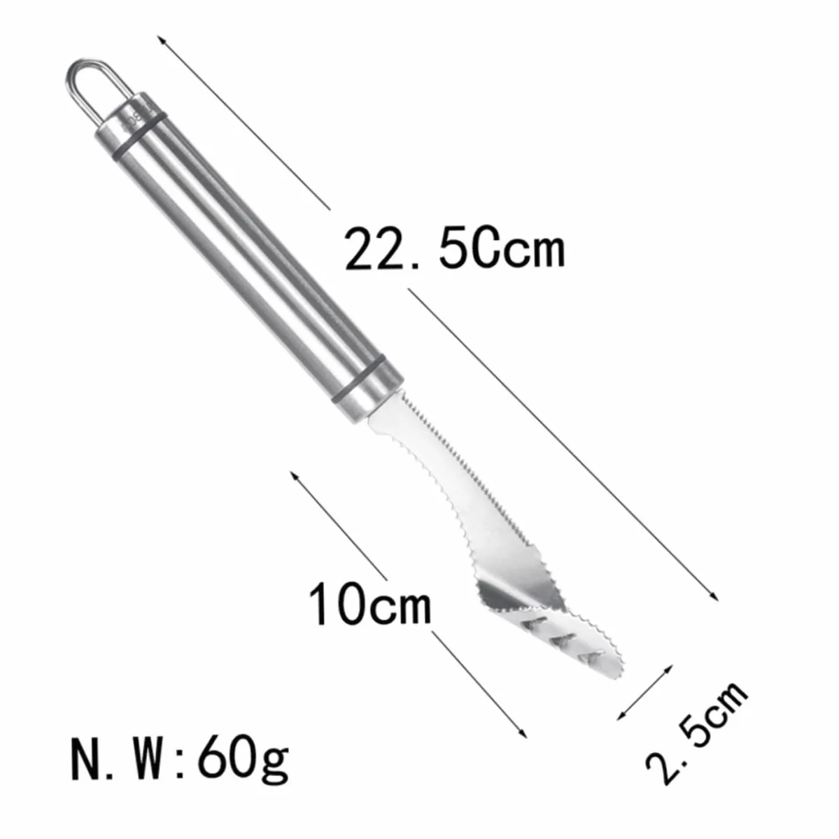 Acciaio Inossidabile Strumento Rimuovere Semino Peperoncino con Manico Antiscivolo Gancio Metallico