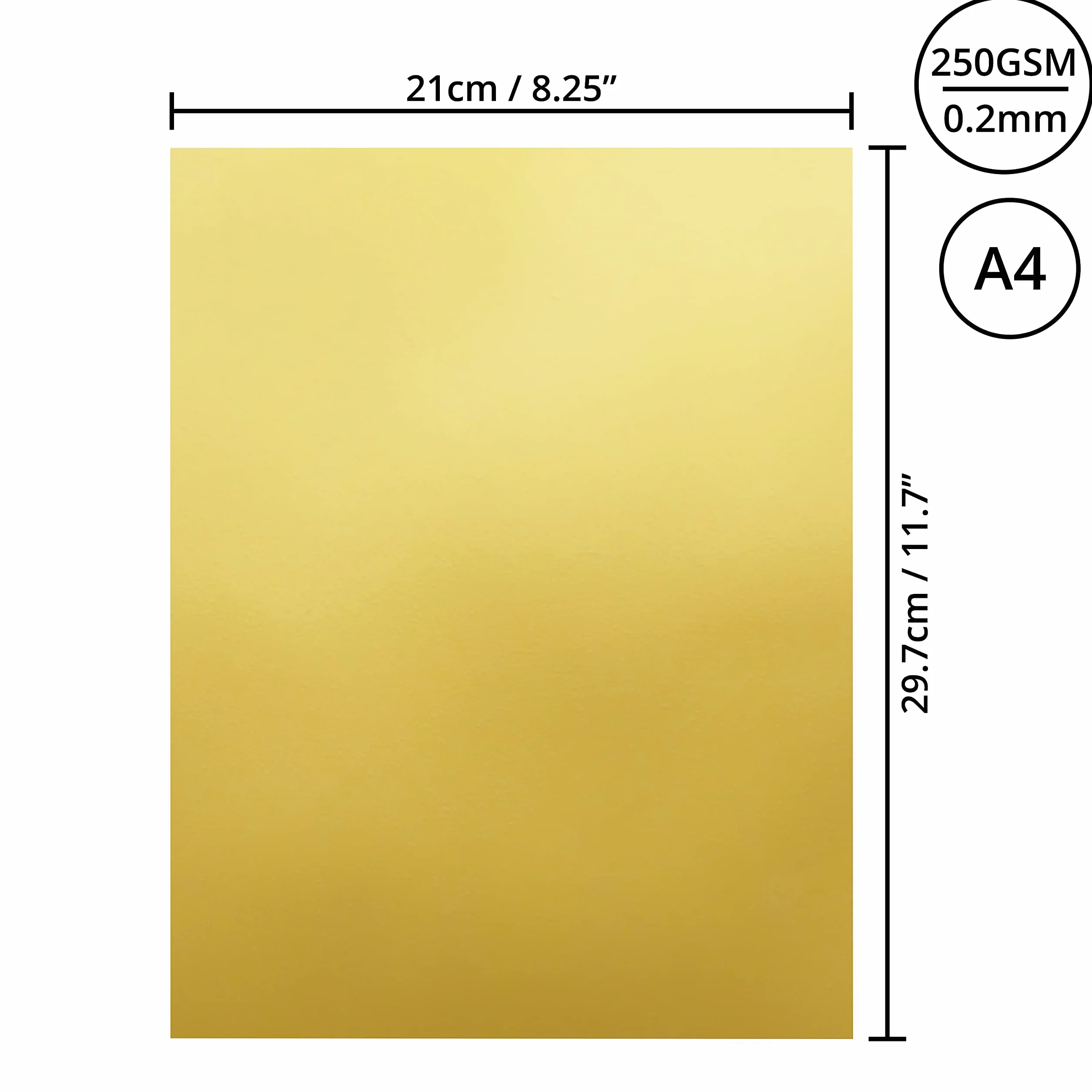 Belle Vous Fogli A4 Colorati Dorati 60 Fogli Carta Perlata Cartoncino Oro 250 g/mq 29,7 x 21 cm per Scrapbooking Inviti Nozze