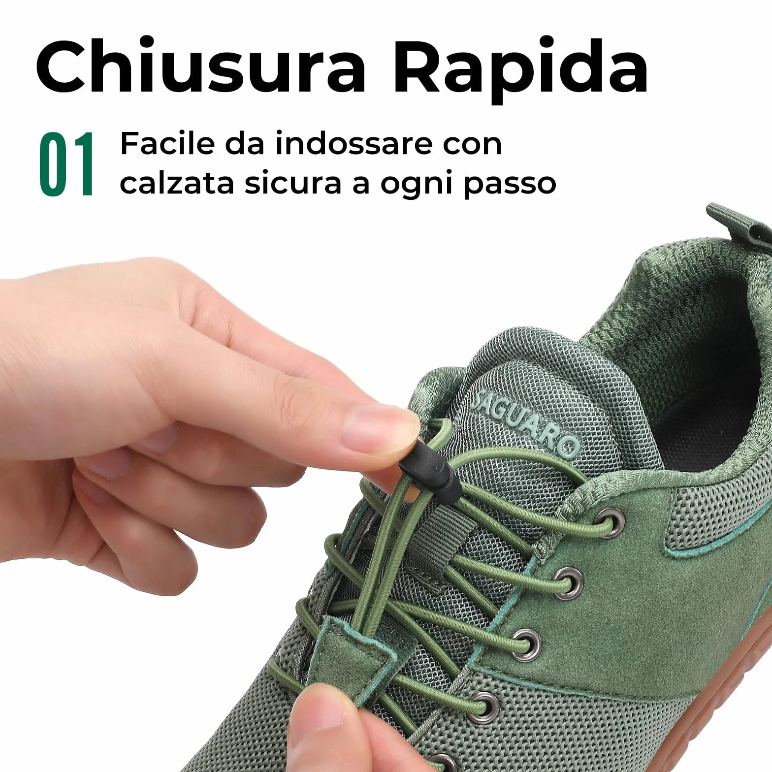 Saguaro Scarpe Barefoot Sportive Punta Larga Camminata Uso Quotidiano, Gr.36-48