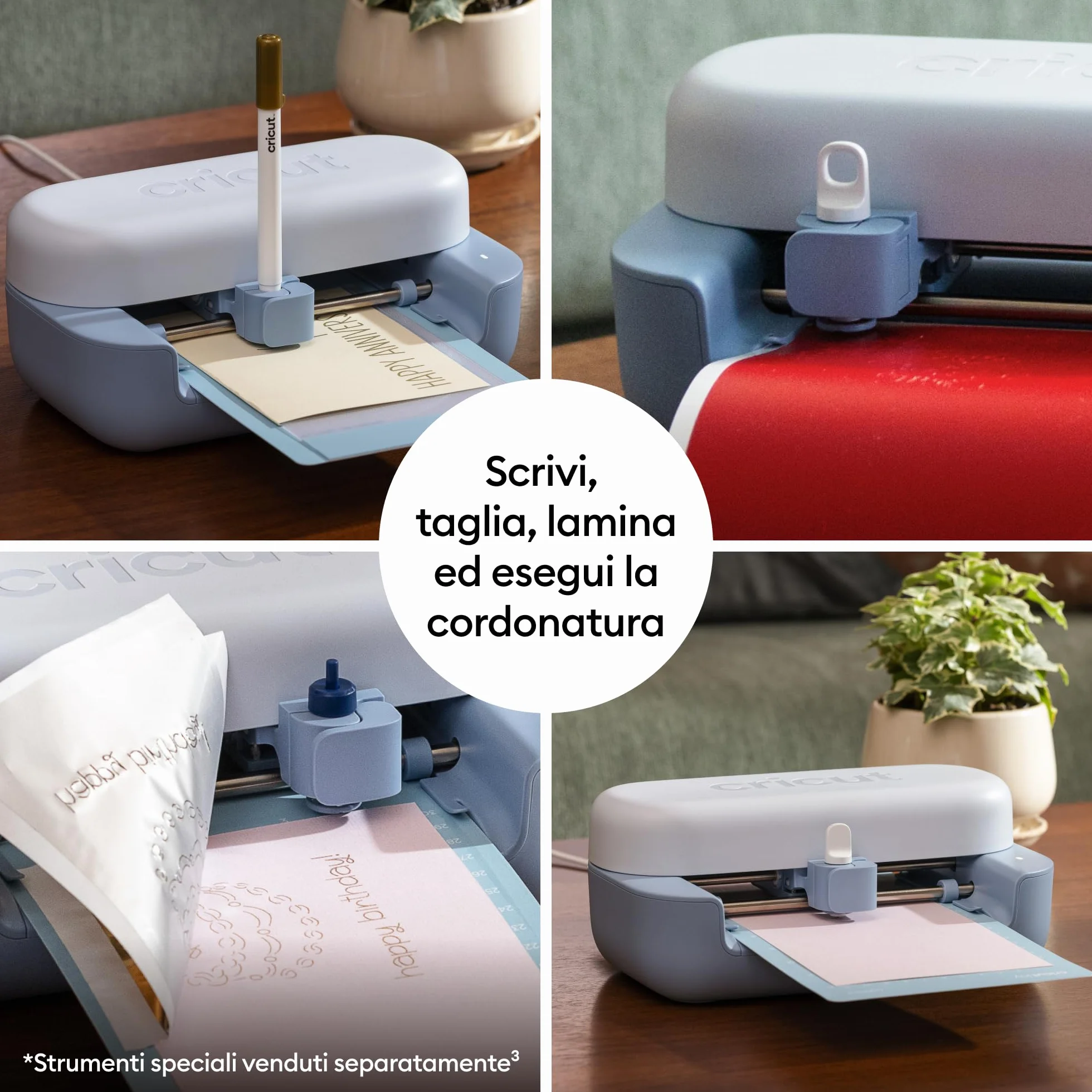 Cricut Joy™ 2 Deluxe Bundle + Contenuti digitali. Macchina da taglio intelligente compatta, ideale per biglietti personalizzati, adesivi semplici ed etichette