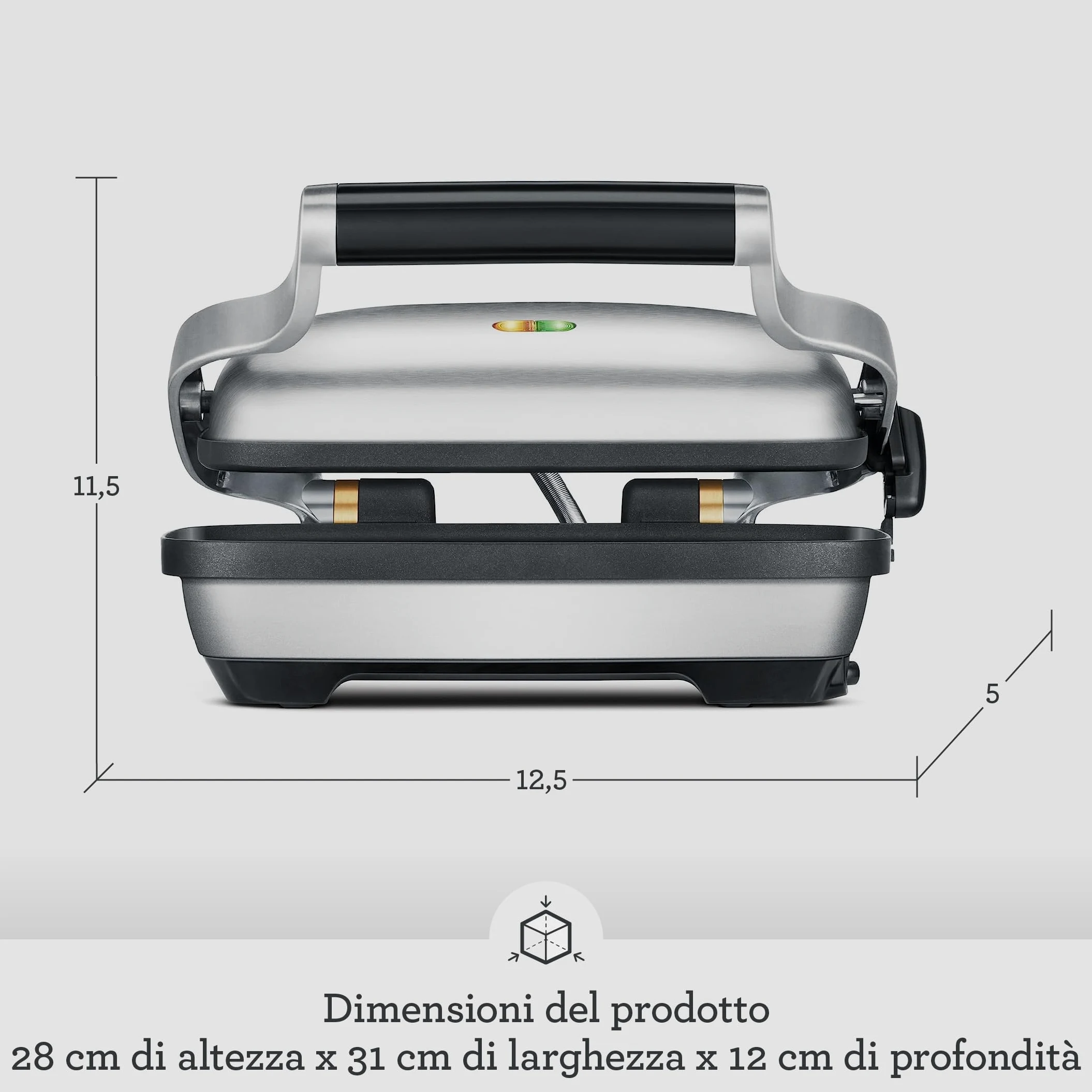 Sage - The Perfect Press - Tostapane per Panini - Acciaio Inox Spazzolato