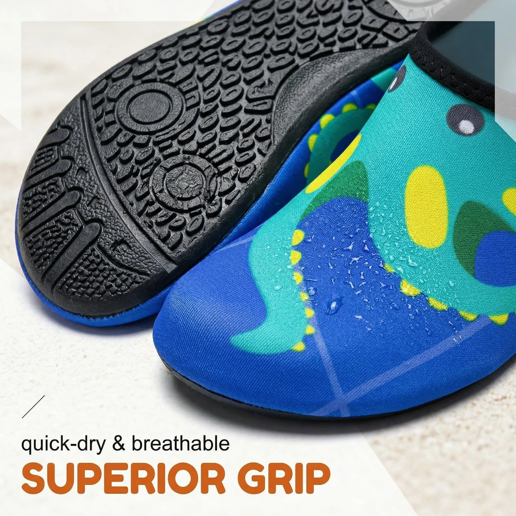 Scarpe Acquatiche Bambini Antiscivolo Asciugatura Rapida Polpo Blu Taglia 32-33