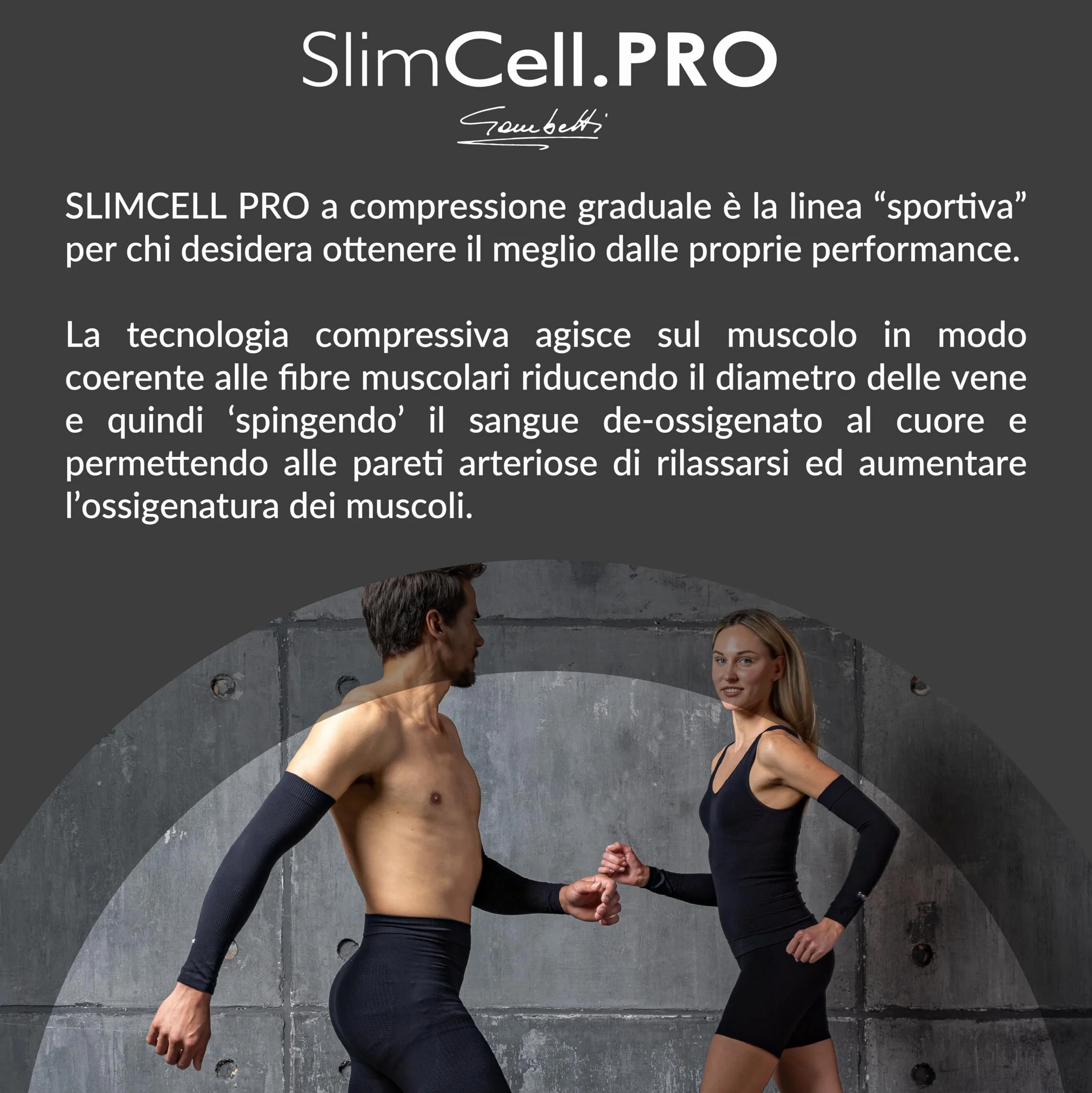 Gambetti SLIMCELL Manicotti Anti UV UPF 50+ Compressione Pallavolo Padel Running Tennis Gaming Ciclismo Golf