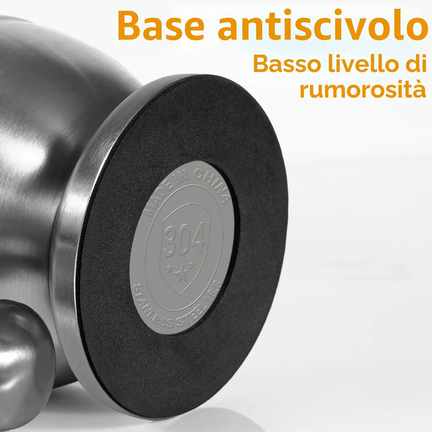 Sopito Mortaio con Pestello in Acciaio Inossidabile 18/8, Set Spezia Macinino Ciotola Erbe
