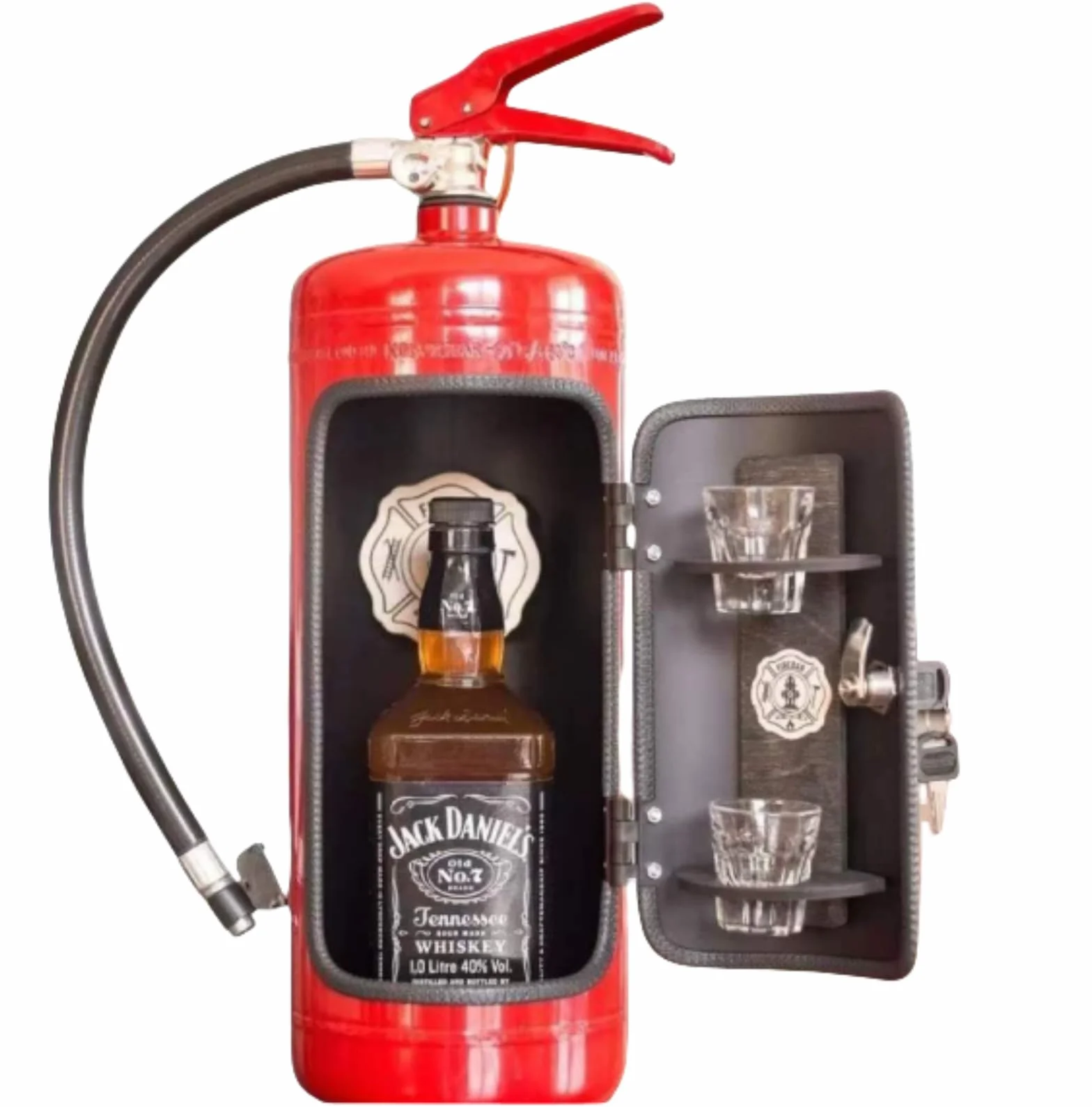 Mini Bar Estintore, Scatola Portavino A Forma di Estintore, Scatola di Vino A Forma di Estintore Bottiglia di Vino Porta Regalo