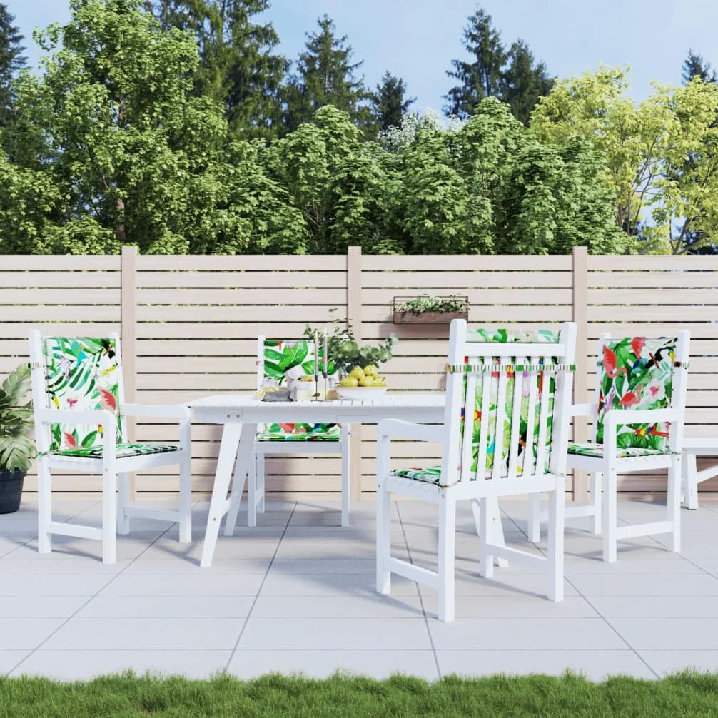 4 cuscini imbottiti per sedia a schienale basso, in tessuto di poliestere, antiscivolo, con lacci ed elastico, per sedie da giardino, terrazza, sala da pranzo, ufficio, uso esterno